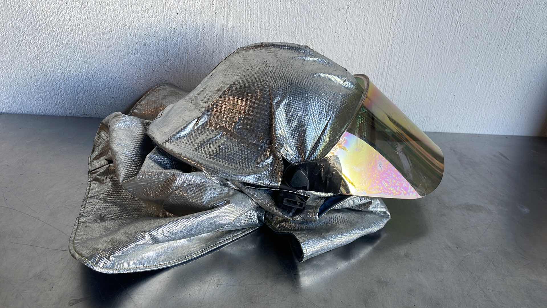 Photo 1 of MORNING PRIDE PROTECTIVE FIRE HELMET WITH SHROUD ADJUSTABLE INSULATED NFPA