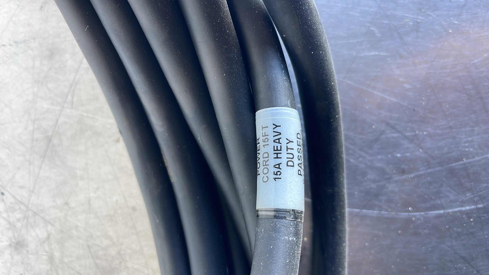 Photo 1 of POWER CORD 15FT 15A HEAVY DUTY EXTENSION CORD
