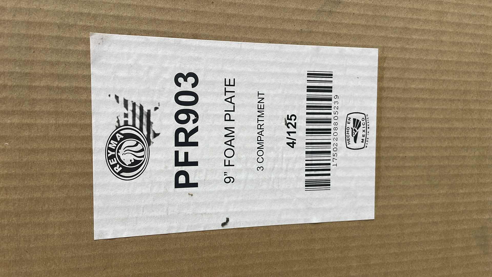 Photo 1 of REYMA USA FOAM PLATE 9", WHITE, 3-COMPARTMENT, (500/CASE)