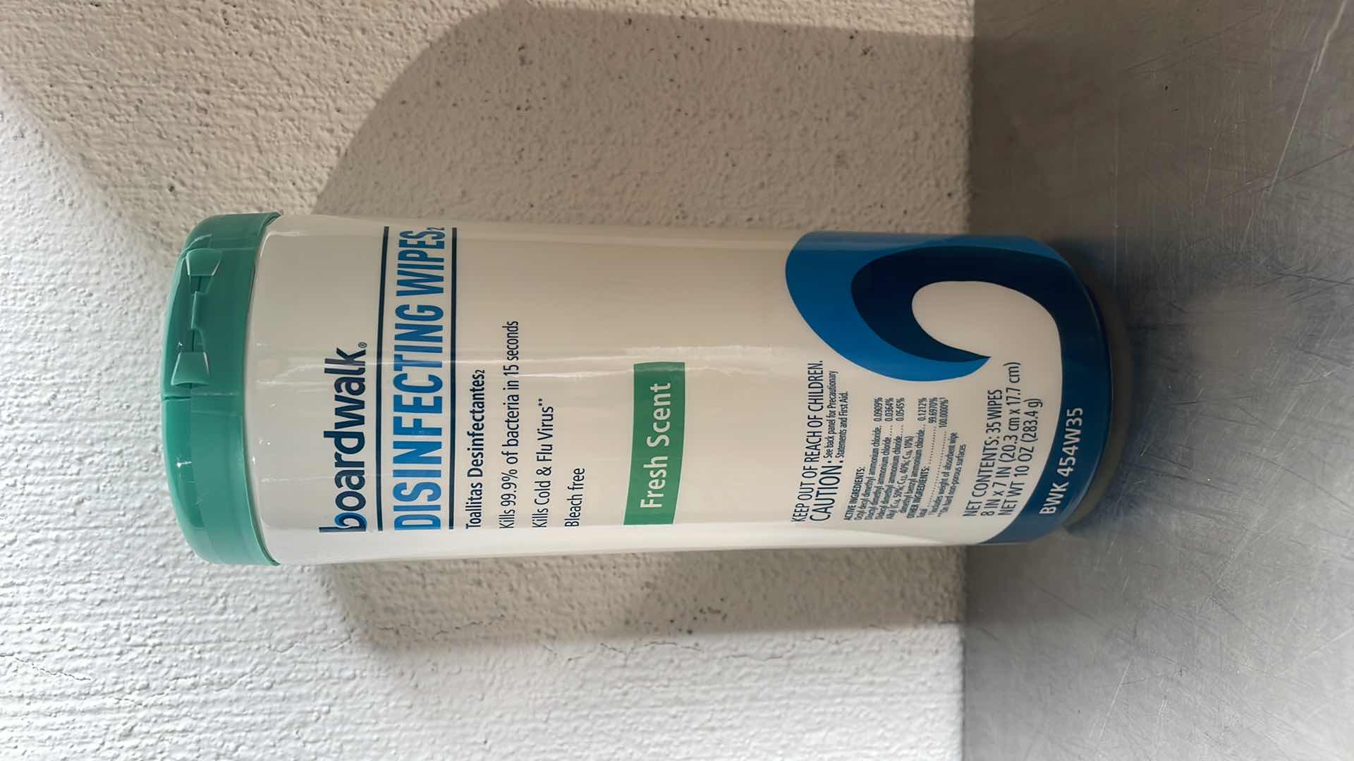 Photo 1 of BOARDWALK DISINFECTING WIPES, 8 X 7, FRESH SCENT, 35 PER CANISTER
BOARDWALK 454W35
