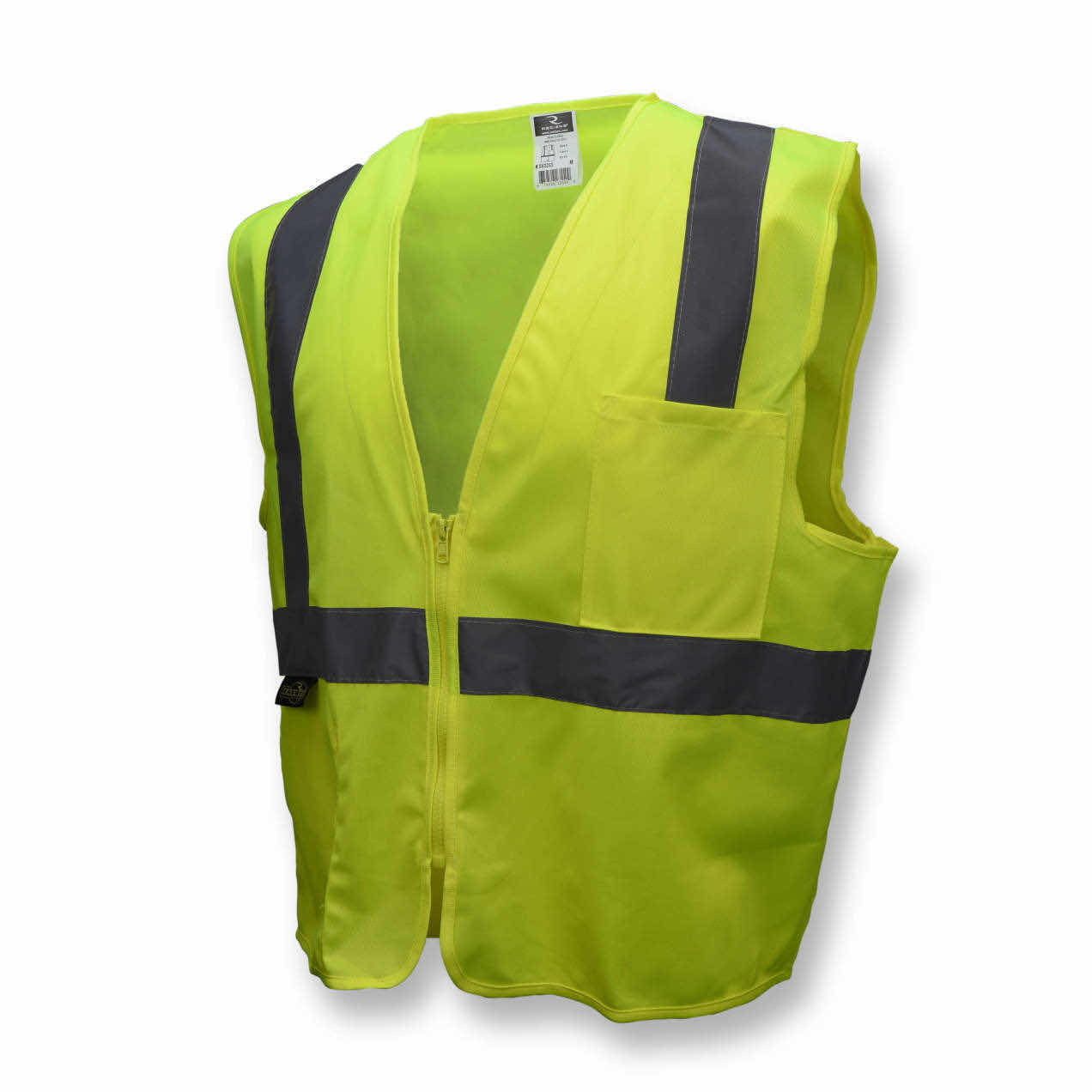 Photo 1 of RADIANS SV2Z ECONOMY TYPE R CLASS 2 SOLID SAFETY VEST WITH ZIPPER SIZE LARGE