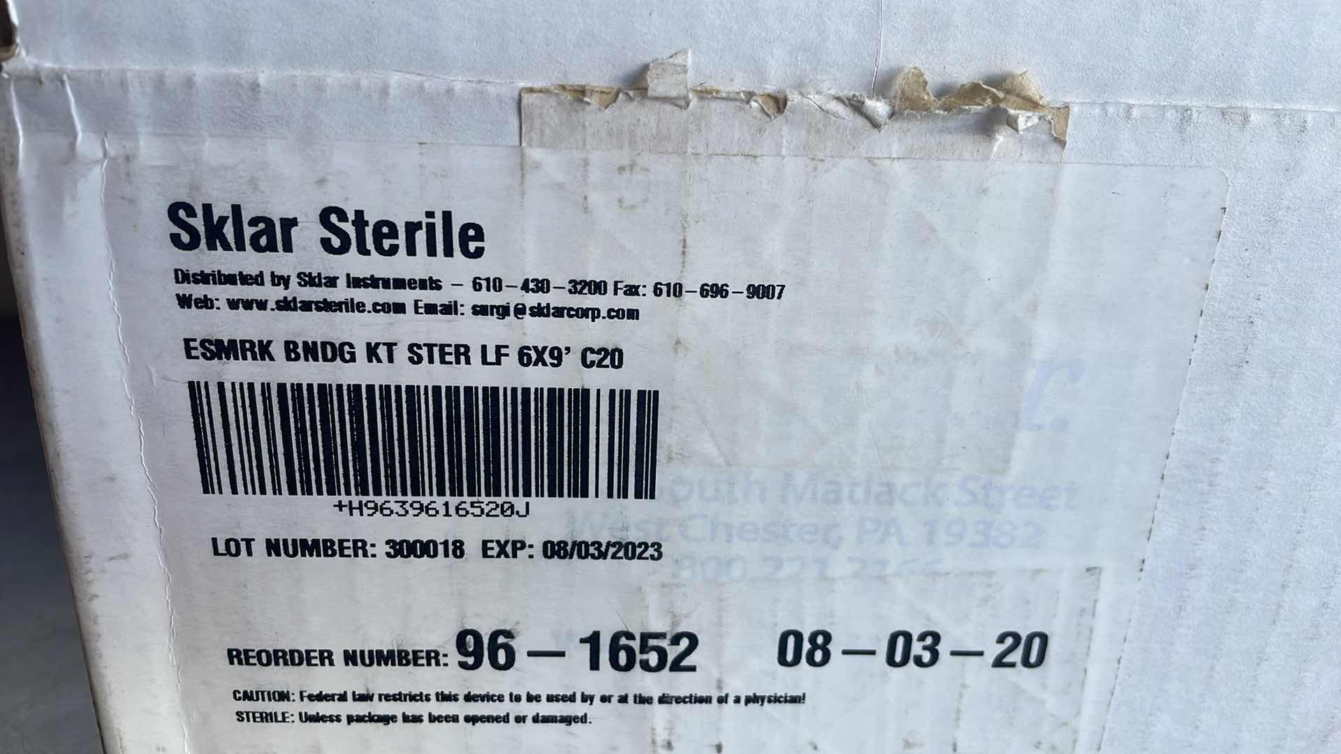 Photo 1 of CASE OF SKLAR STERILE ESMARK BANDAGES - 6" X 9'