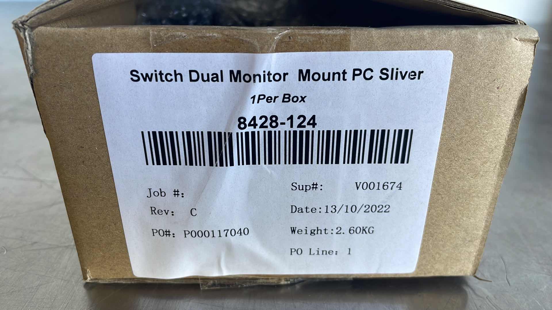 Photo 1 of INNOVATIVE 8428-124 - SWITCH DUAL MONITOR BRACKET (SILVER)