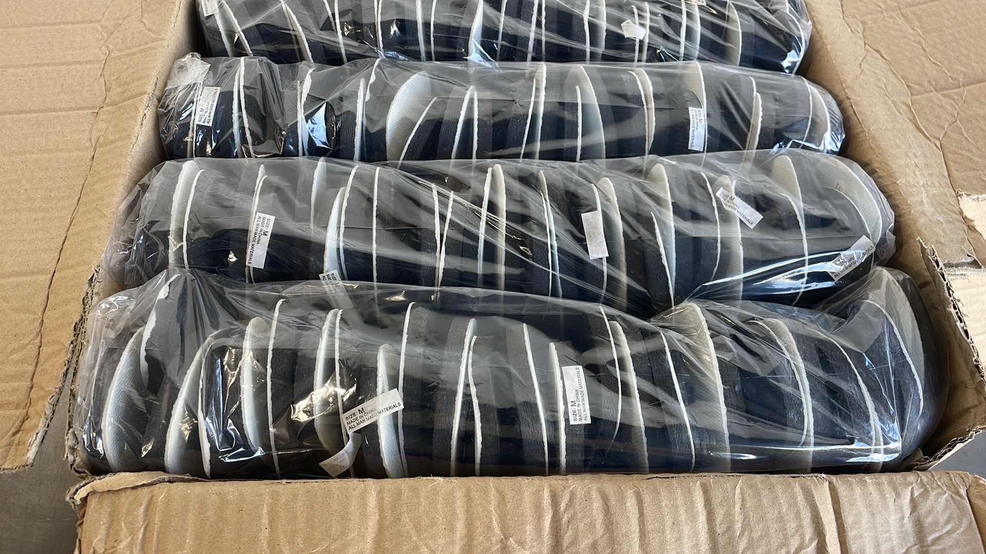 Photo 1 of V-STRAP THONGS 72 PAIRS BLACK/WHITE
SHOWER SHOE CAMPING SIZE MEDIUM