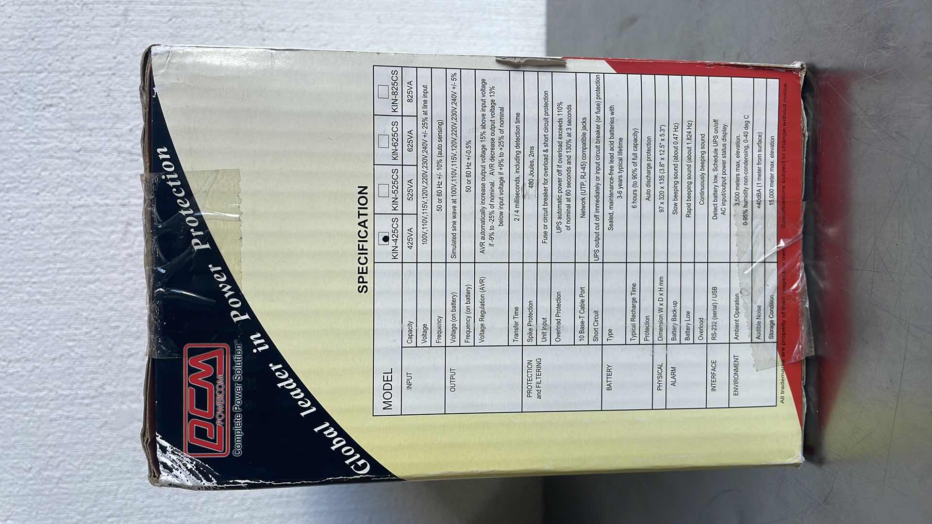 Photo 2 of POWERCOM UPS KING CS SERIES KIN-425CS EMERGENCY POWER PROTECTION 6 OUTLET