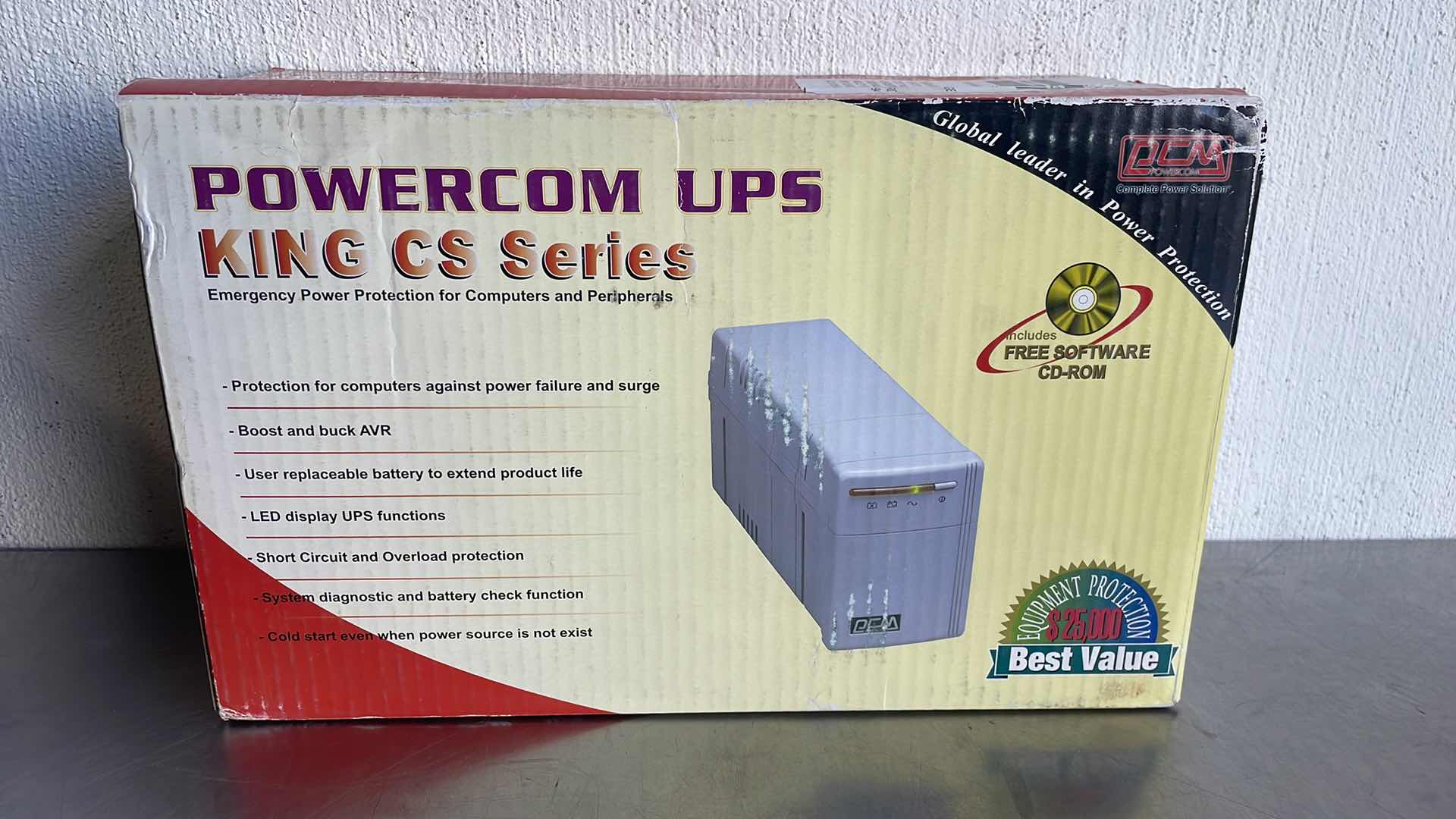 Photo 1 of POWERCOM UPS KING CS SERIES KIN-425CS EMERGENCY POWER PROTECTION 6 OUTLET