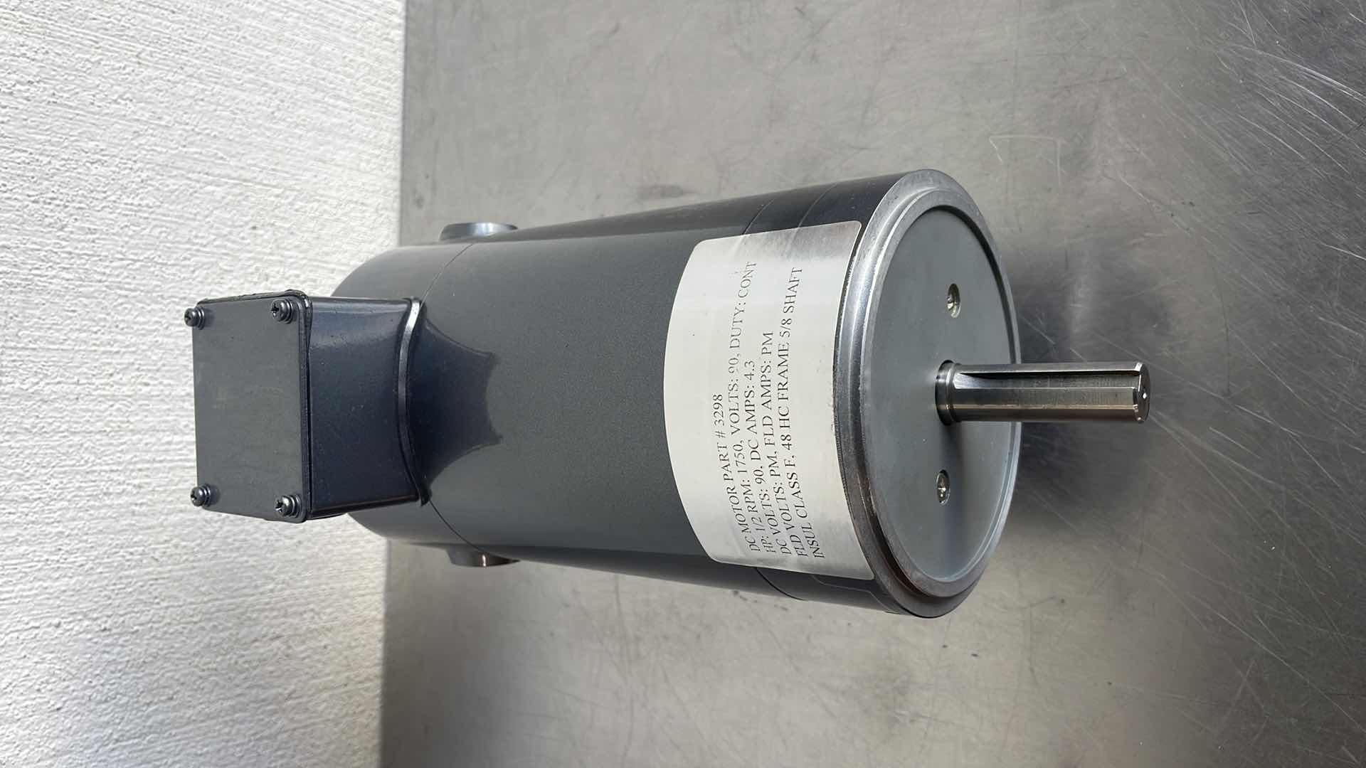 Photo 1 of DC MOTOR PART #3298 1/2HP 1750RPM