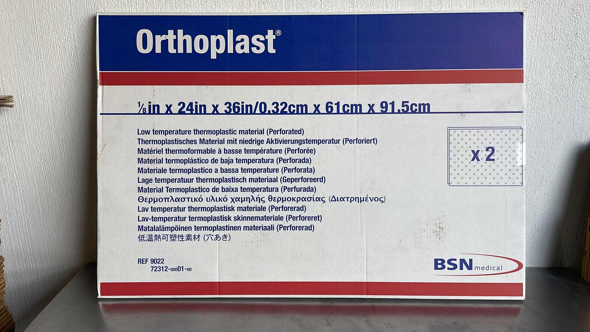 Photo 1 of BSN MEDICAL 9022 PERFORATED ORTHOPLAST SPLINTING MATERIAL