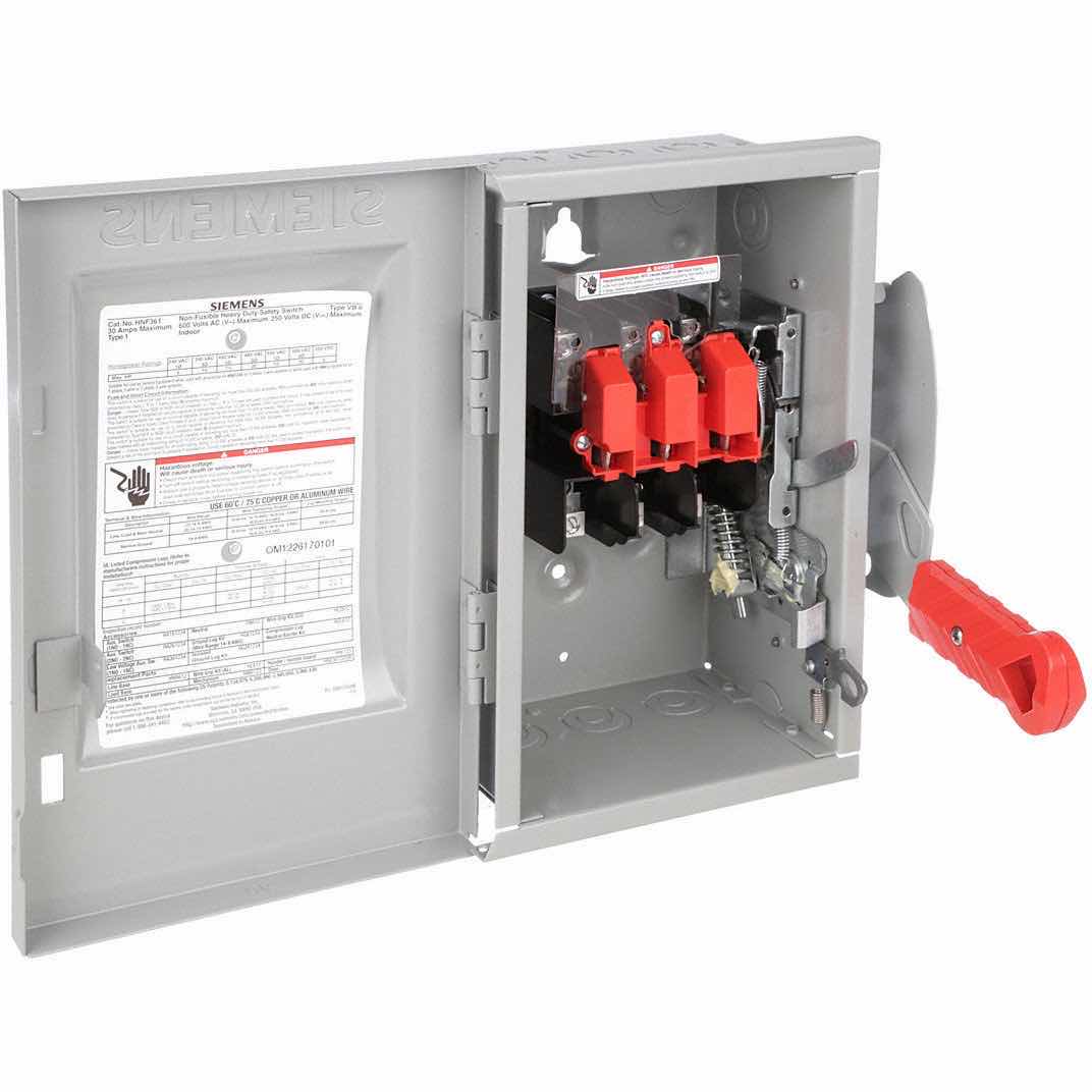 Photo 1 of NEW SIEMENS 30 AMP 3 POLE 600 VOLT
HD DISCONNECT SAFETY SWITCH NON
FUSED HNF361