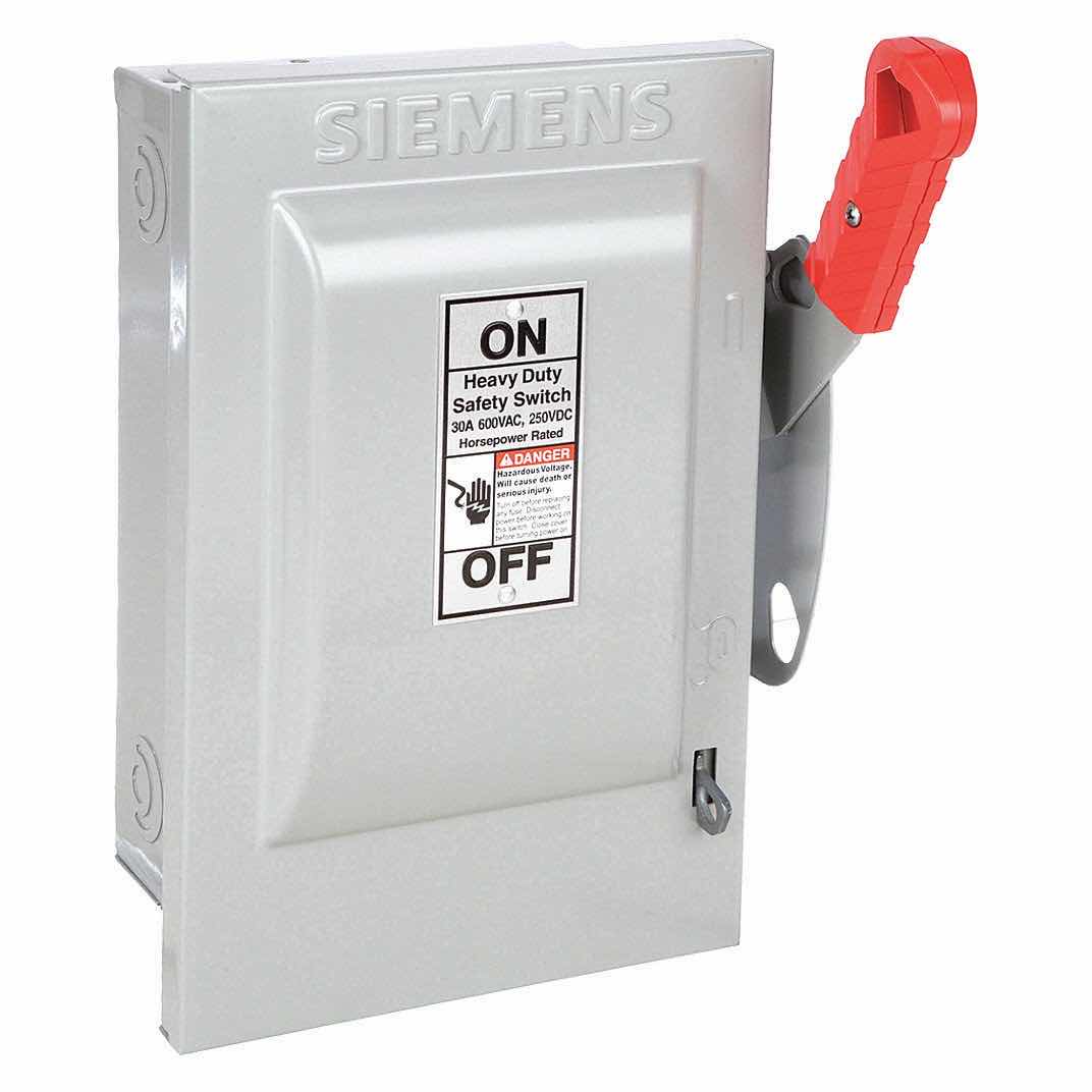 Photo 1 of NEW SIEMENS 30 AMP 3 POLE 600 VOLT
HD DISCONNECT SAFETY SWITCH NON
FUSED HNF361