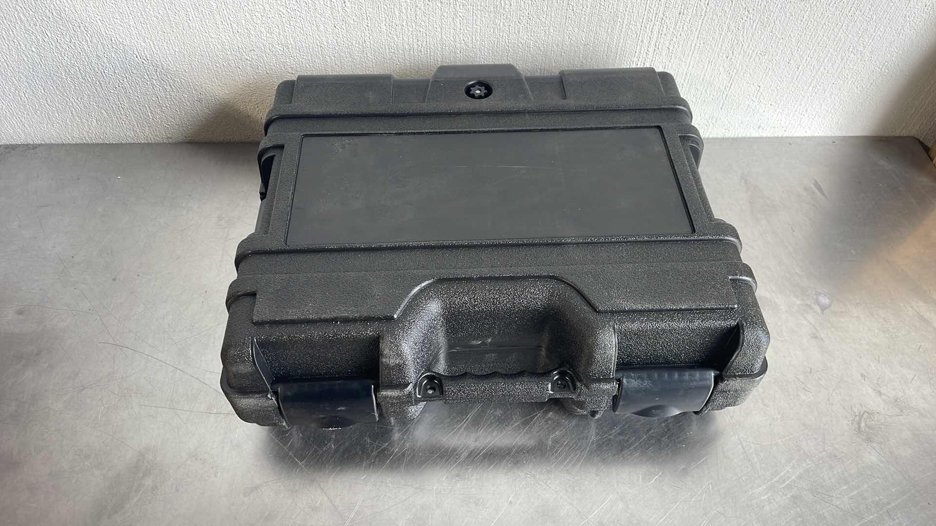 Photo 1 of 19" X 16" PELICAN-STYLE PROTECTIVE CASE WITH INTERIOR FOAM PADDING BLACK