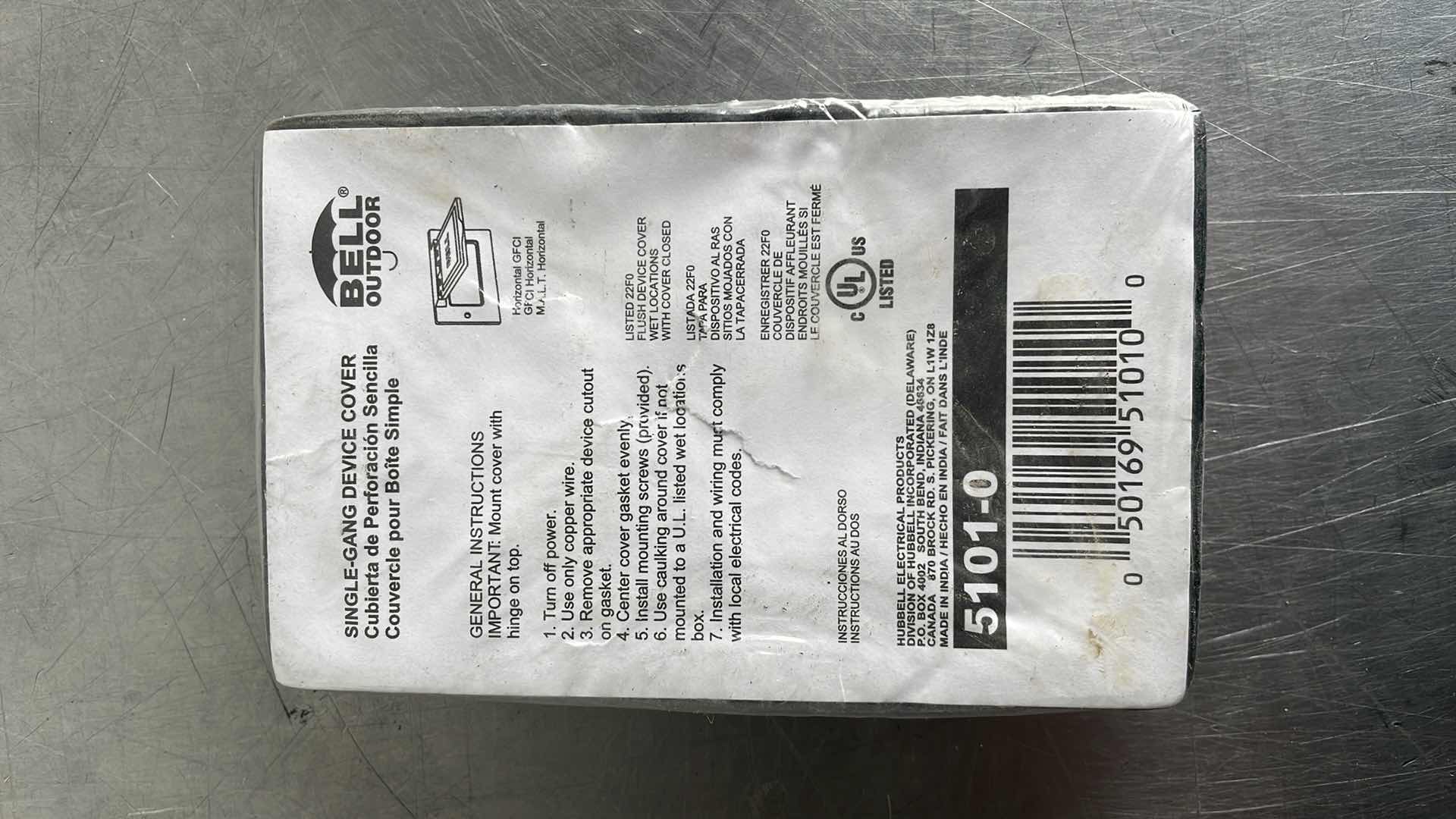 Photo 2 of BELL SINGLE GANG DEVICE COVER 5101-0 (10PCS)