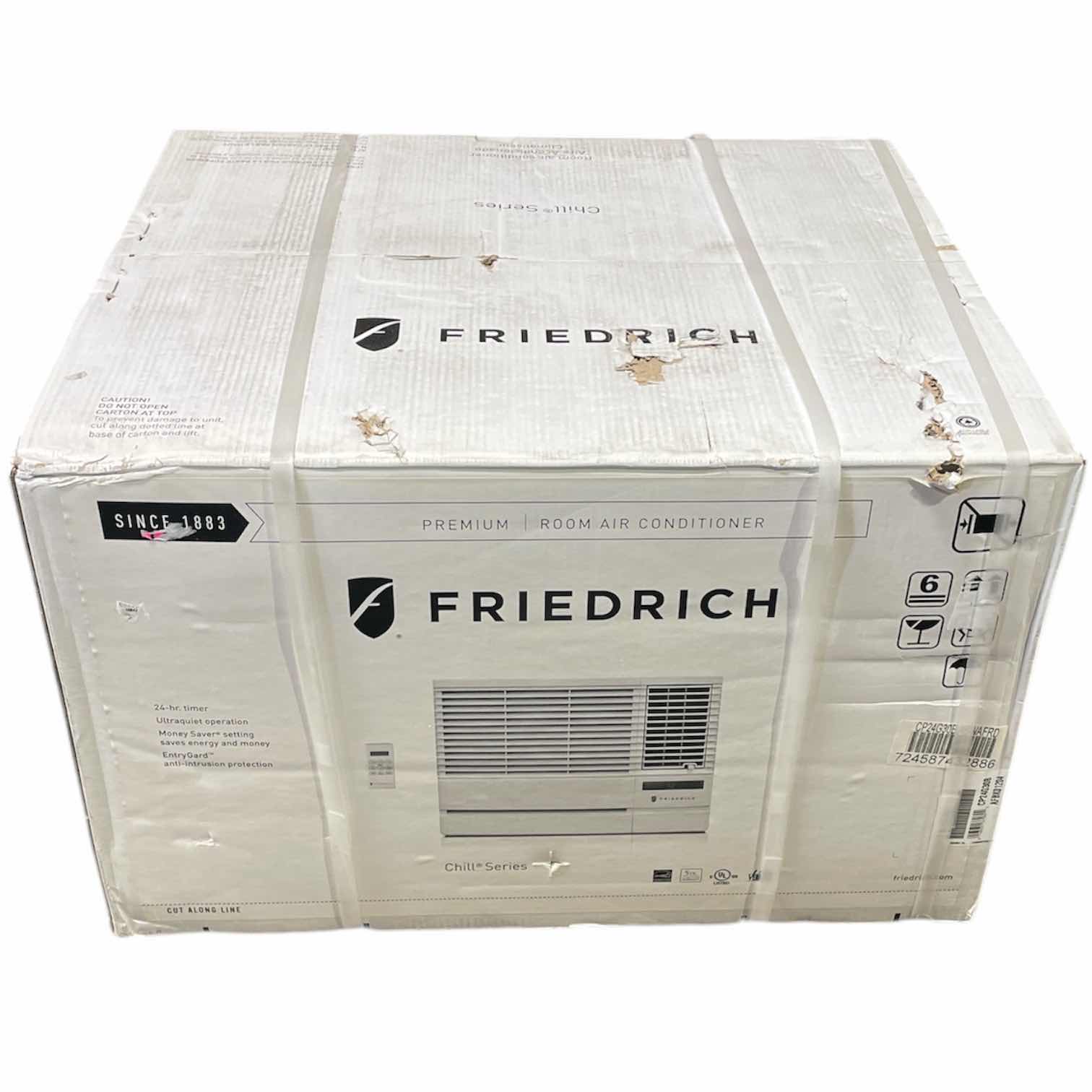 Photo 1 of FRIEDRICH CHILL SERIES  CP24G30
23,500 BTU ROOM AIR CONDITIONER WITH 9.4 EER, R-410A REFRIGERANT, 24-HOUR TIMER, MONEY SAVER SETTING, ANTIMICROBIAL FILTER, REMOTE CONTROL AND 230/208V