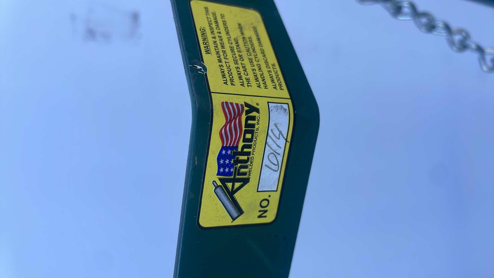 Photo 1 of ANTHONY WELDED PRODUCTS FOLDABLE REAR ASSEMBLY CYLINDER CART, 9-1/2" D | 6114