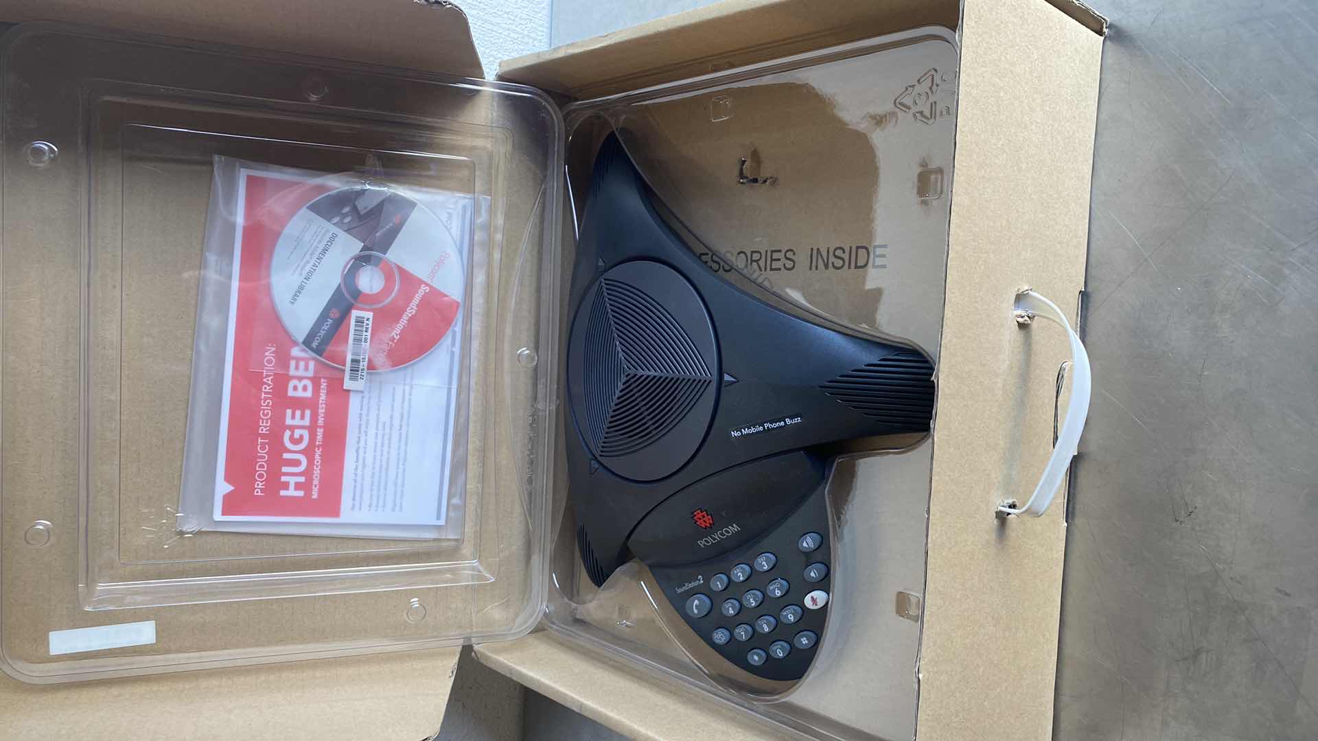 Photo 1 of POLYCOM SOUNDSTATION 2 CORDED CONFERENCE PHONE - BLACK