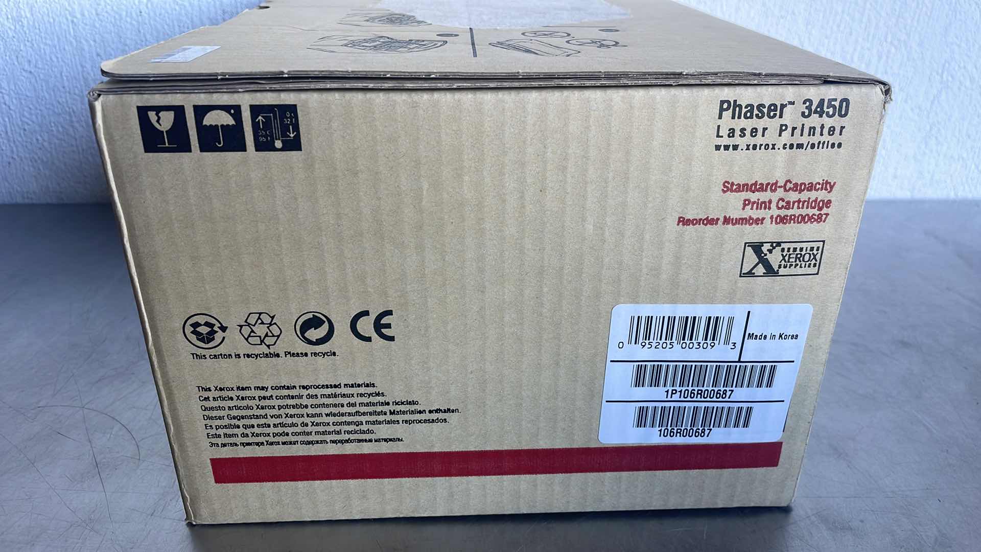 Photo 1 of XEROX 106R00687 STANDARD CAPACITY CARTRIDGE FOR PHASER 3450