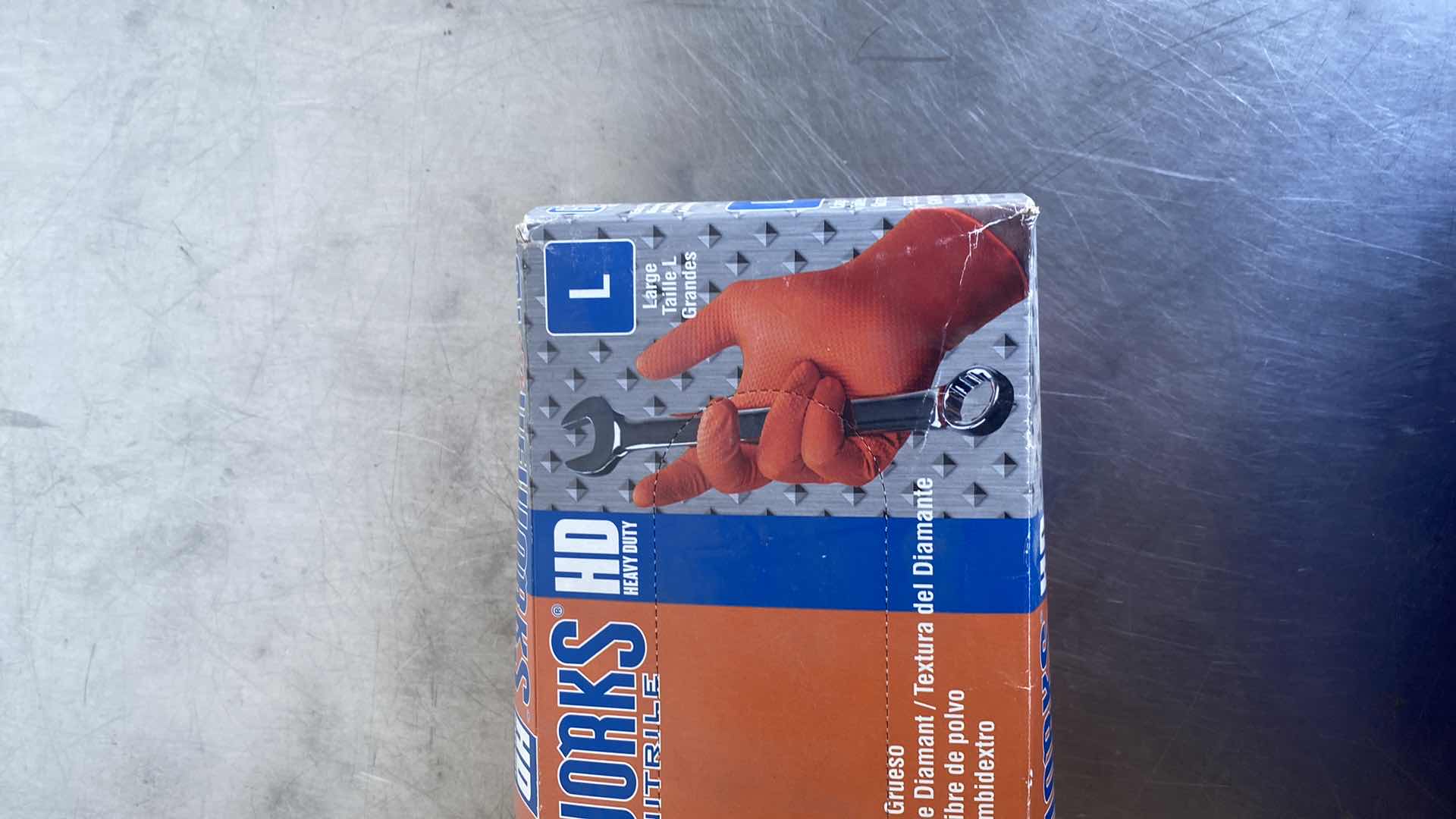 Photo 1 of GLOVEWORKS HD ORANGE NITRILE 100 GLOVES