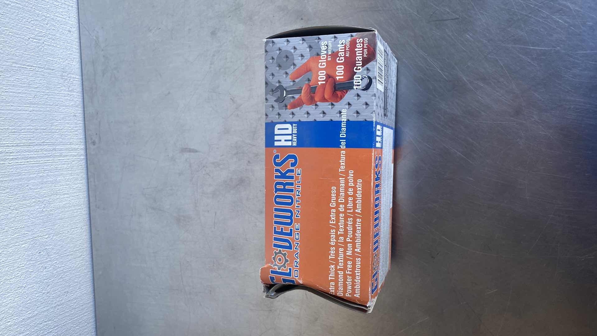 Photo 2 of GLOVEWORKS HD ORANGE NITRILE 100 GLOVES