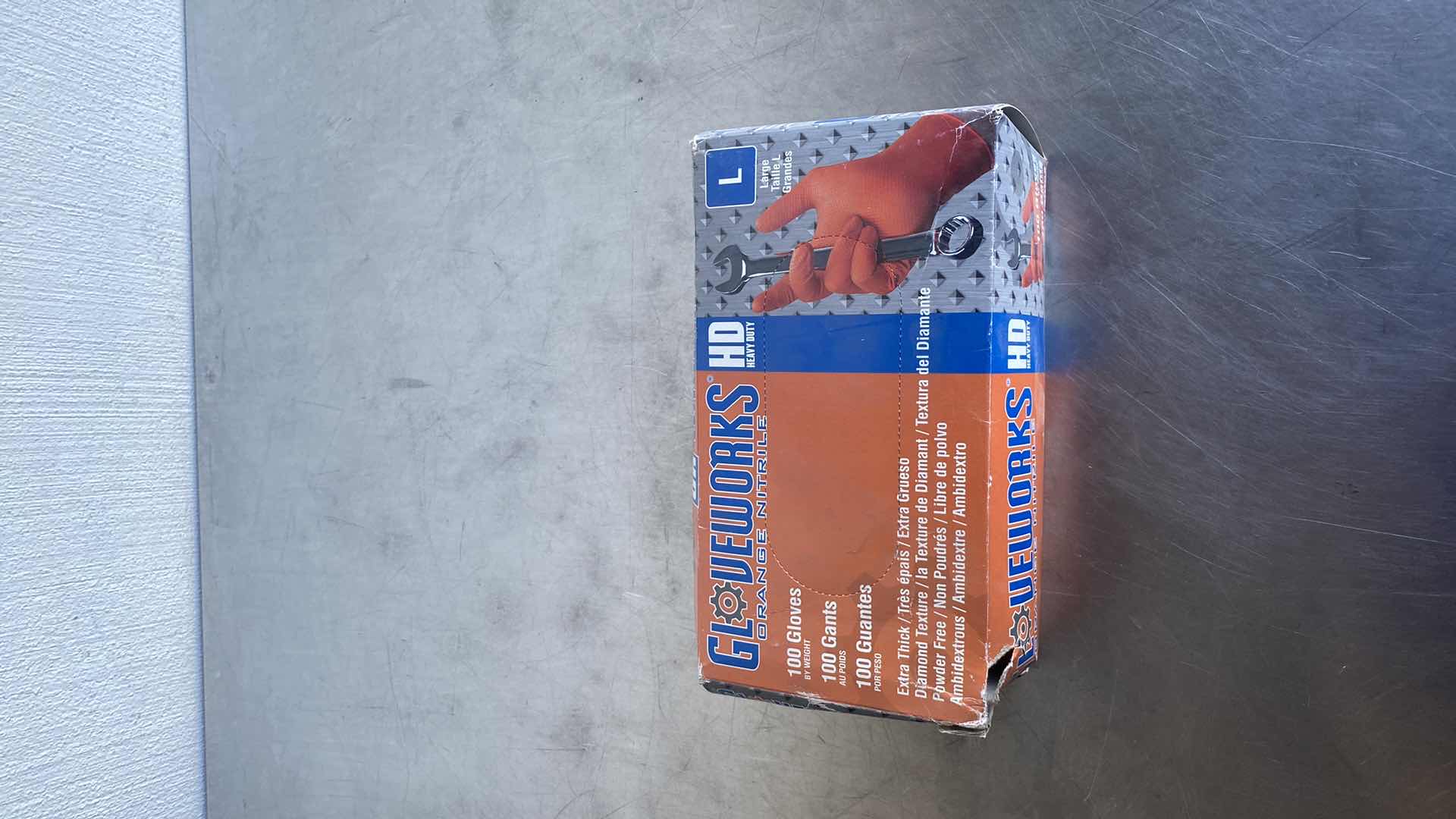 Photo 1 of GLOVEWORKS HD ORANGE NITRILE 100 GLOVES