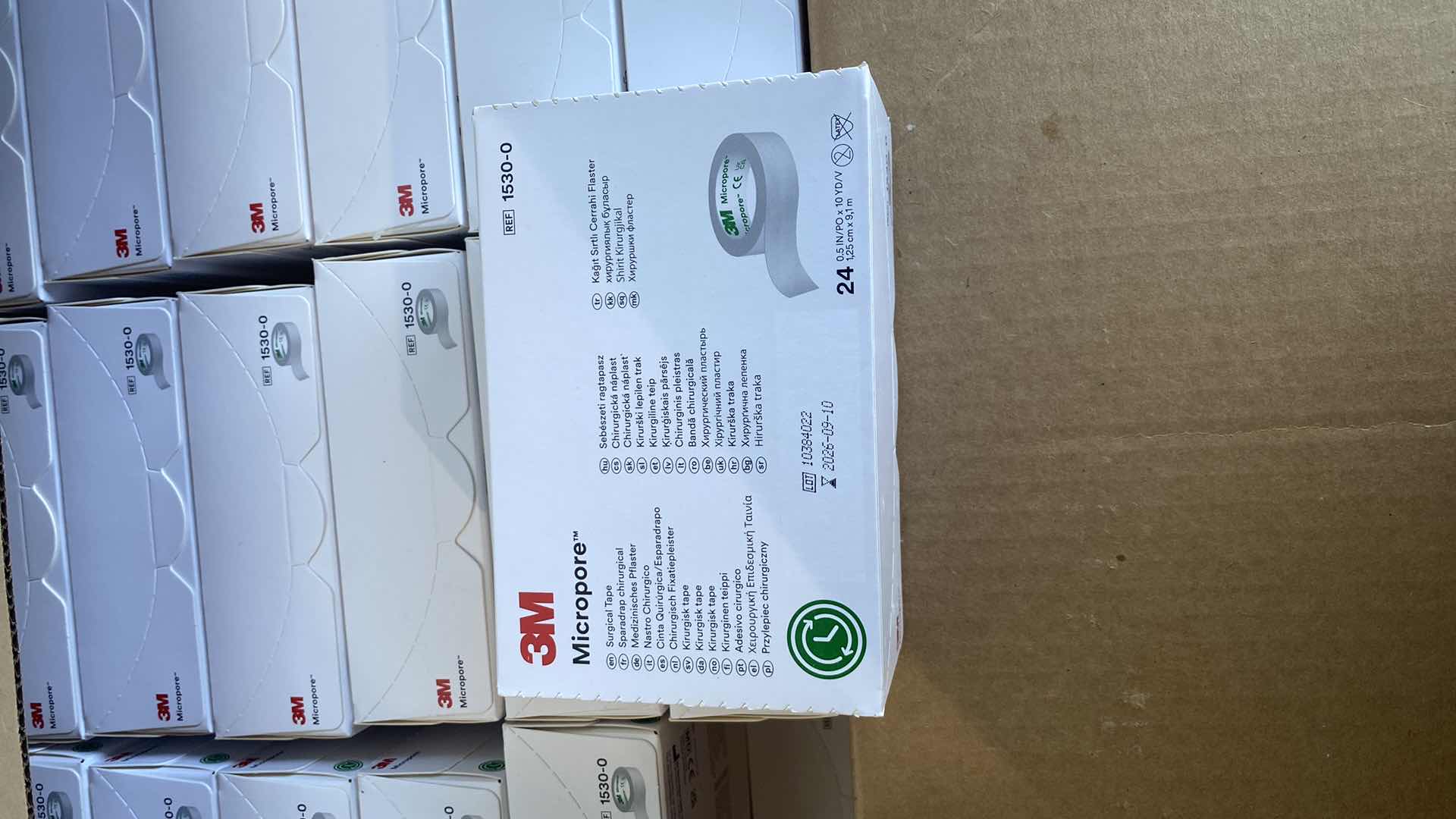 Photo 3 of 3M A-1530-0 MICROPORE SURGICAL TAPE, WHITE, 1/2 INCH X 10 YARDS 53 BOXES