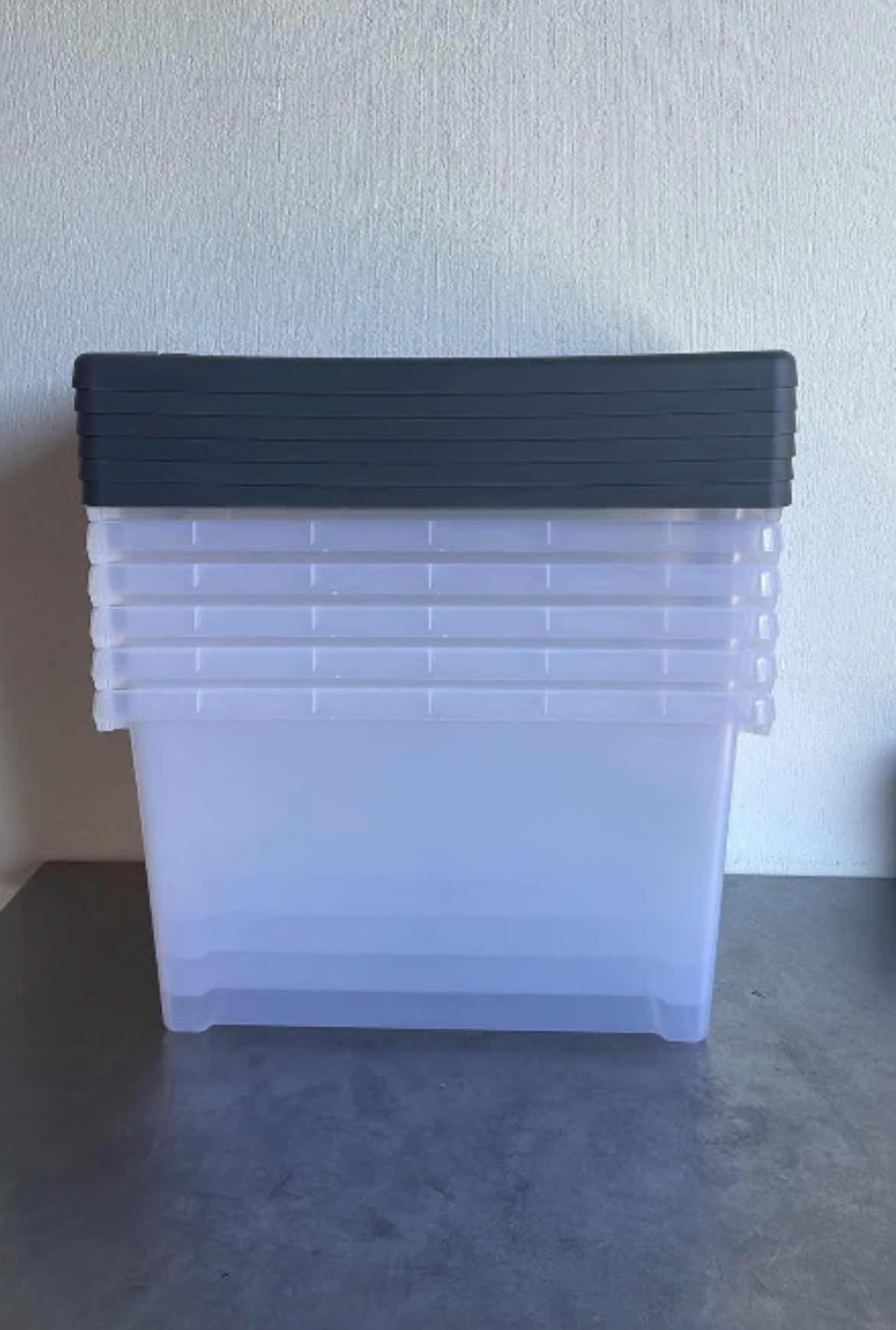 Photo 1 of CASE OF 6 NEW BRIGHTROOM STACKABLE LATCHING BIN 69Q 24” X 16” X 13-3?4”