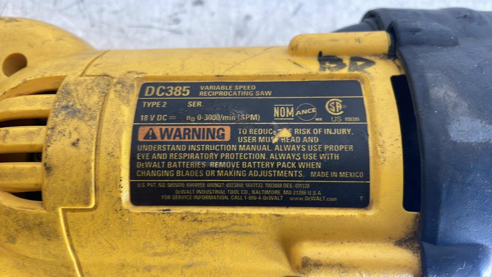 Photo 5 of DEWALT 18V XRP 1/2” CORDLESS DRILL/DRIVER/HAMMERDRILL DCD950 & DEWALT 18V VARIABLE SPEED RECIPROCATING SAW DC385