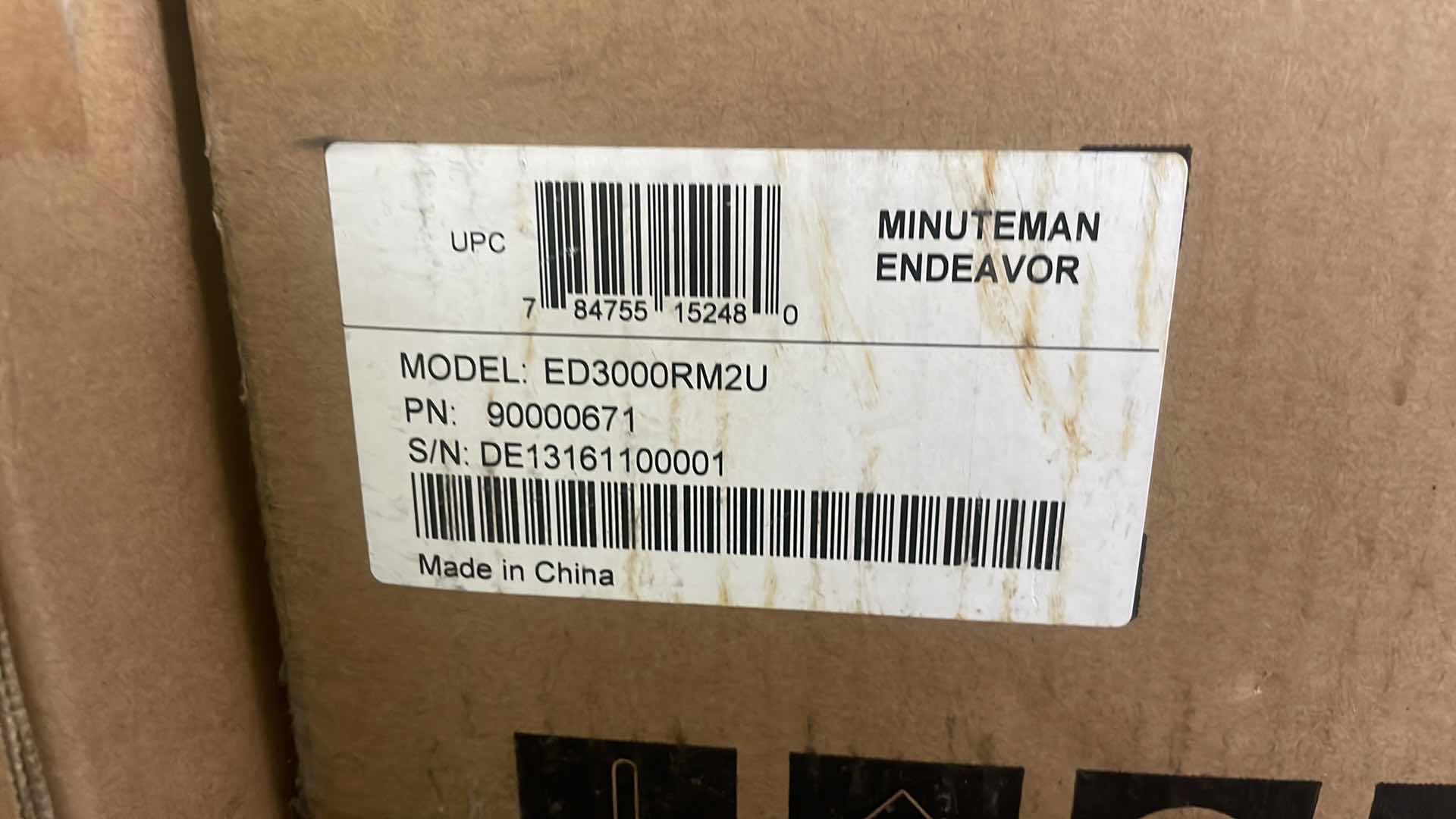 Photo 1 of MINUTEMAN ENDEAVOR 3000VA ON-LINE UNINTERRUPTIBLE POWER SUPPLY | ED3000RM2U