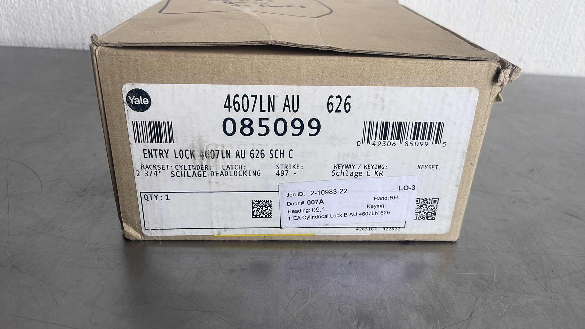 Photo 2 of ACCENTRA YALE
YALE AU4607LN ENTRY LEVER SCH C, SATIN CHROME/626