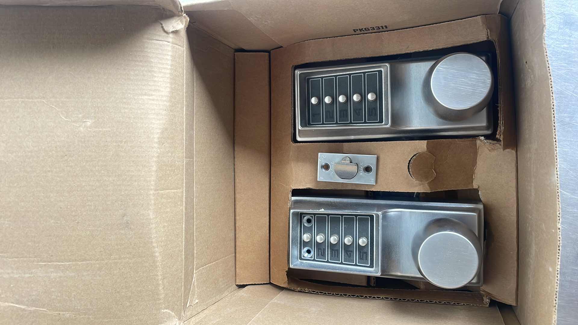 Photo 1 of SIMPLEX Mechanical Push Button Lockset: SATIN Chrome