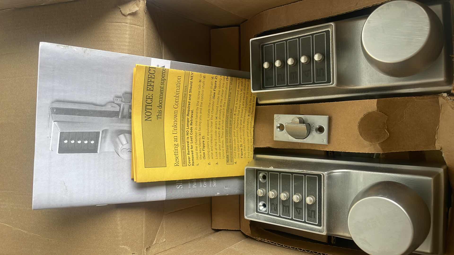 Photo 3 of SIMPLEX Mechanical Push Button Lockset: SATIN Chrome