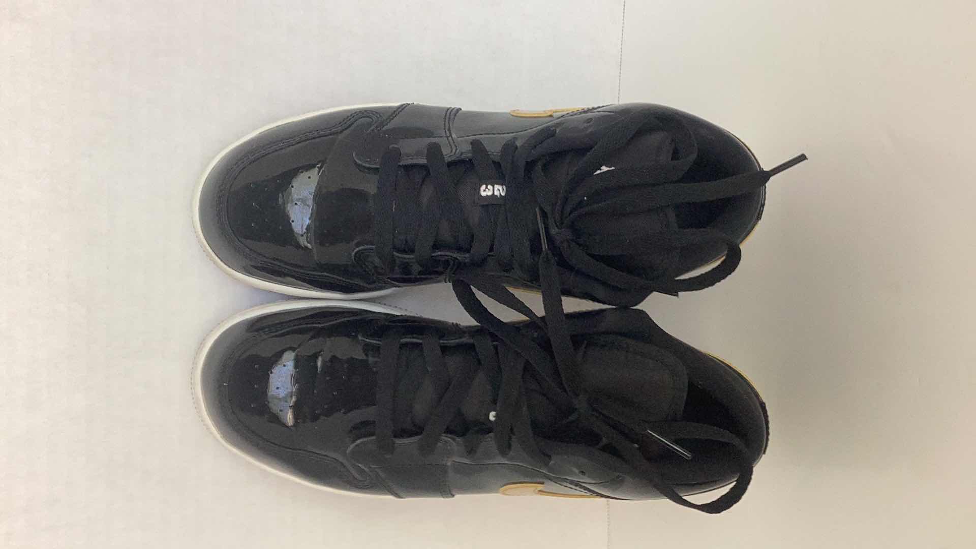 Photo 1 of NIKE AIR JORDAN 1 LOW GS METALLIC GOLD PATENT LEATHER US 7Y CM 25 $150