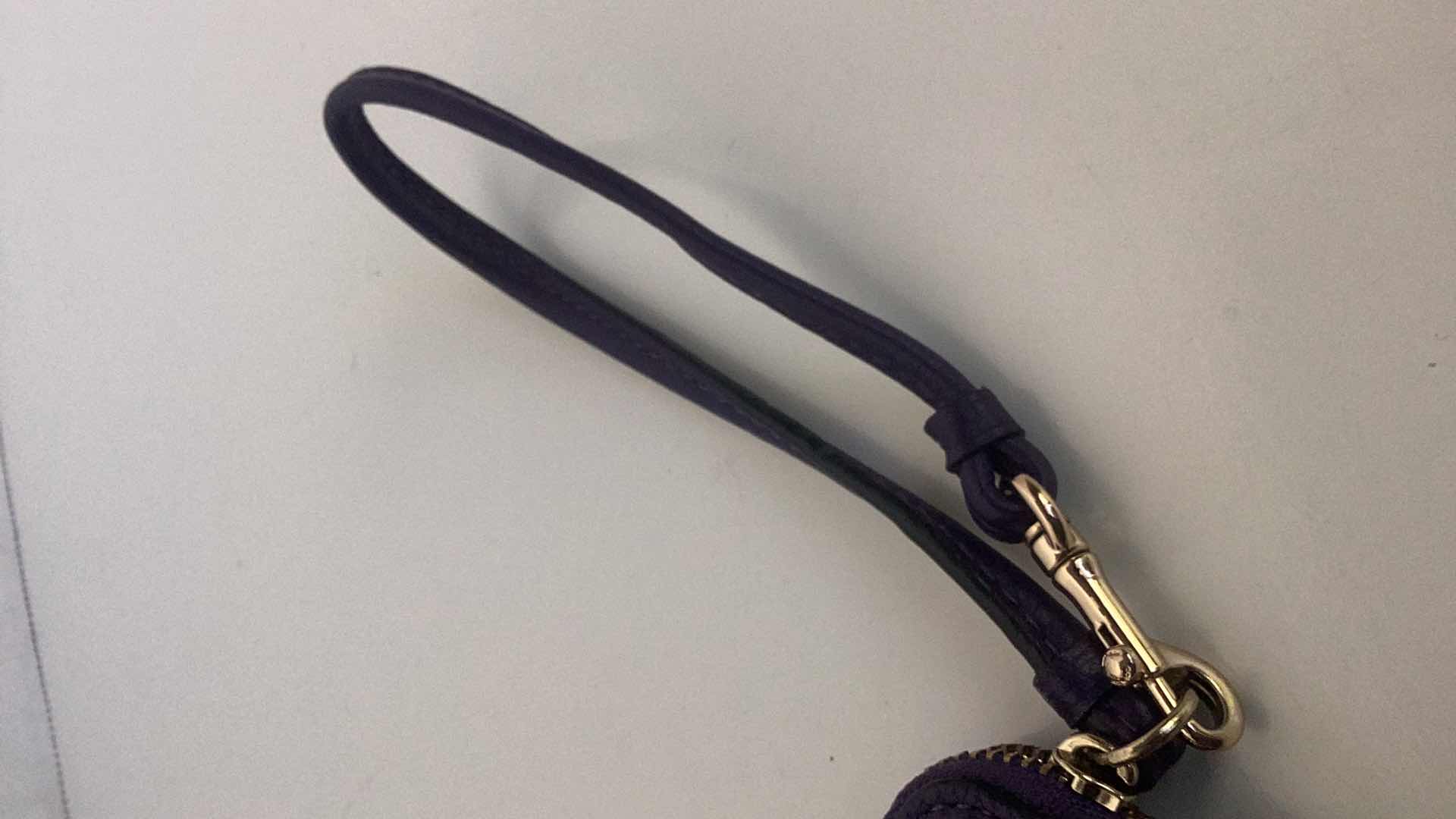 Photo 1 of COACH REFINED GRAIN LEATHER L ZIP WALLET 8” X 4” $70