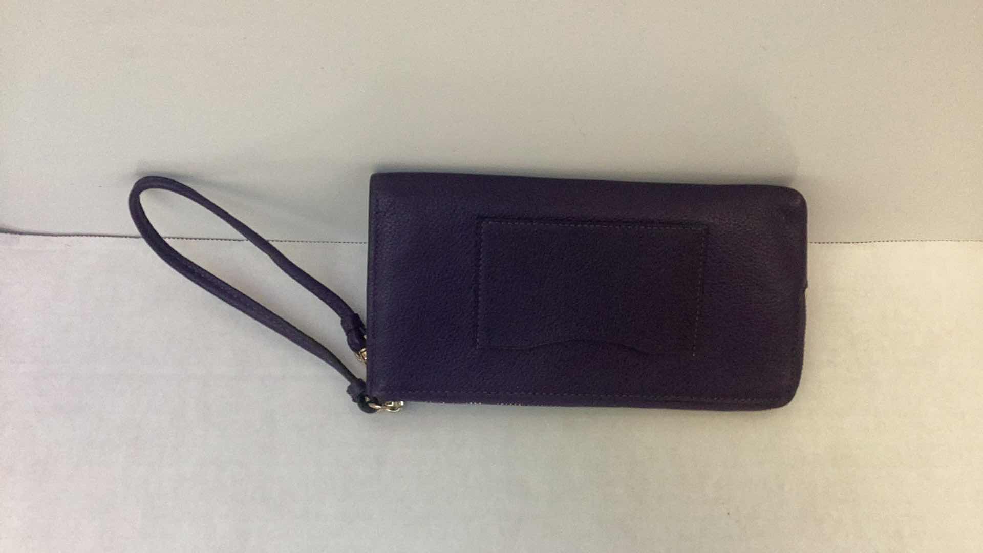 Photo 1 of COACH REFINED GRAIN LEATHER L ZIP WALLET 8” X 4” $70