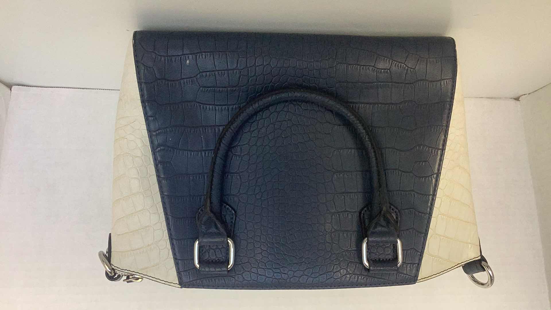 Photo 2 of GUESS FAUX CROCODILE PRINT HANDBAG 13”X 10” $100