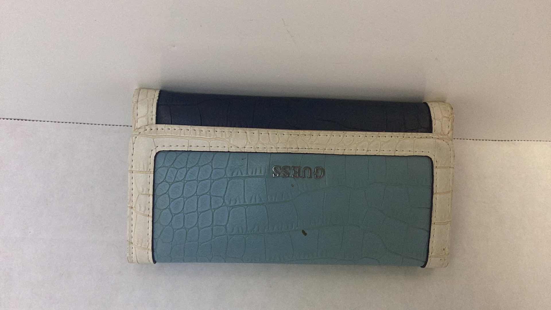 Photo 1 of GUESS FAUX CROCODILE PRINT WALLET 7” X 4”