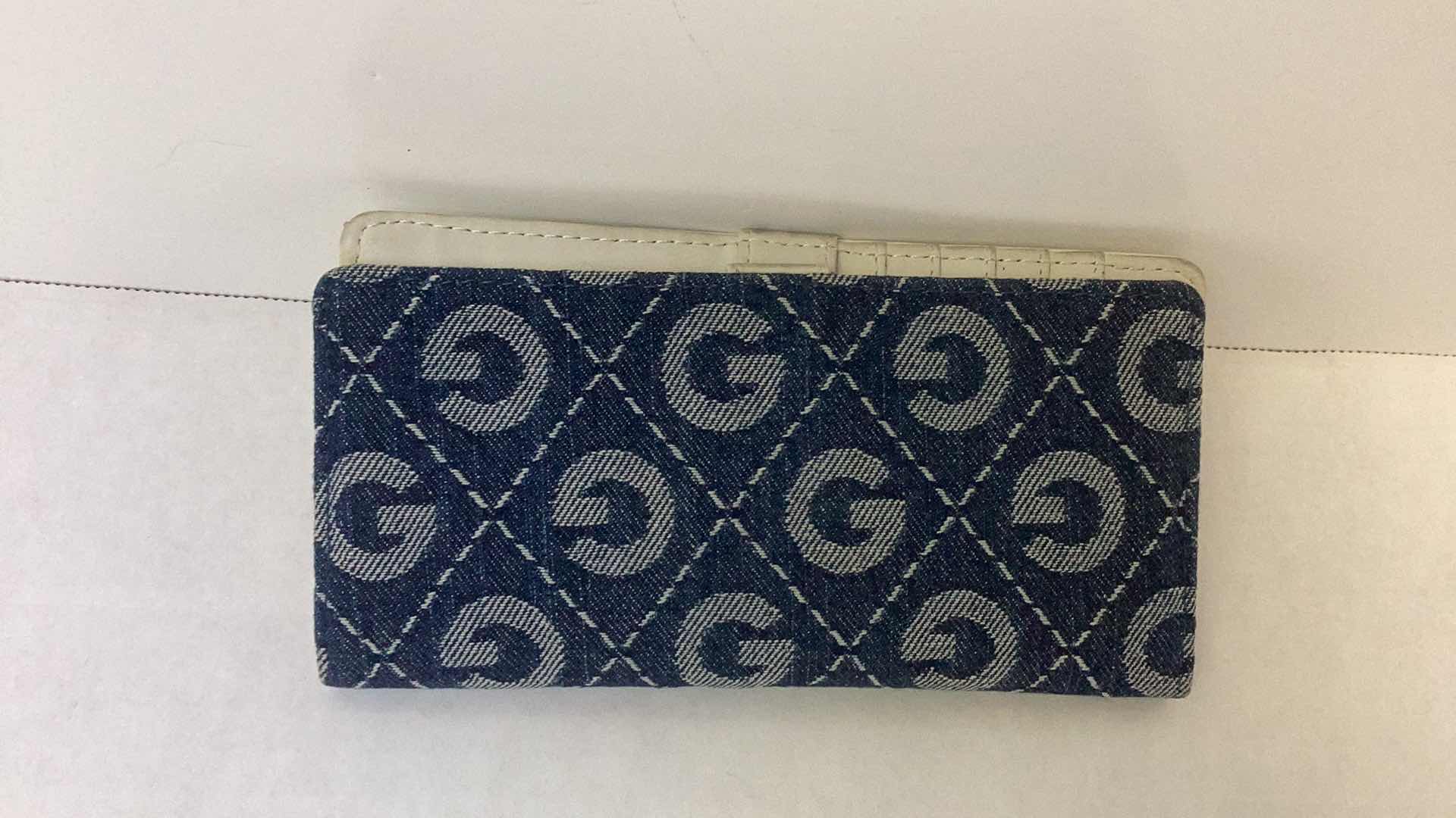 Photo 6 of GUESS BLUE DENIM JACQARD TOTE 17” X 10” WITH SMALL PURSE