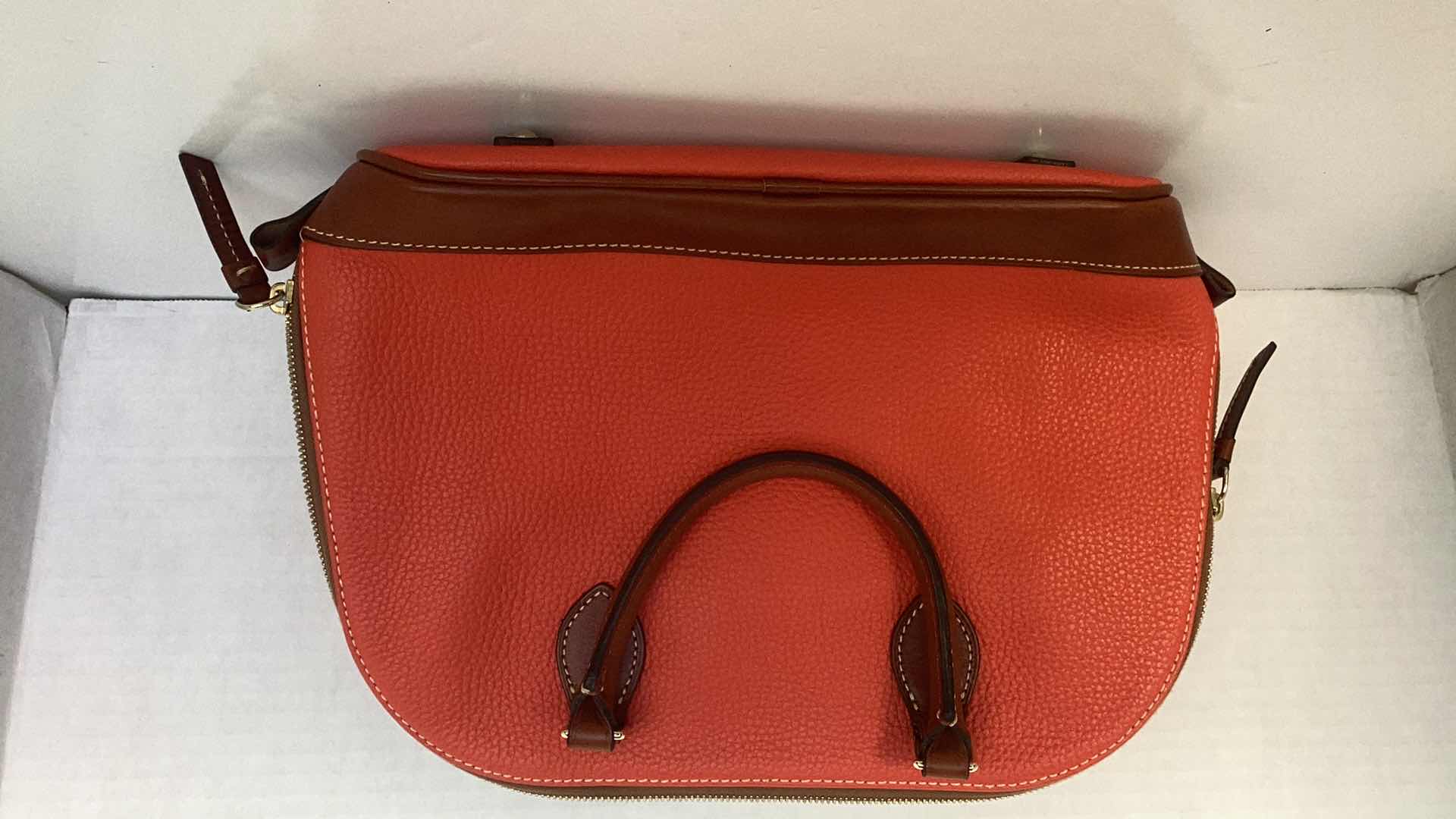Photo 2 of DOONEY & BOURKE PEBBLE GRAIN ZIP SATCHEL 14” X 10” $278