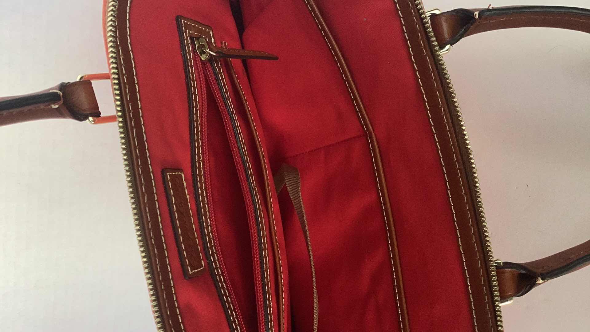 Photo 1 of DOONEY & BOURKE PEBBLE GRAIN ZIP SATCHEL 14” X 10” $278