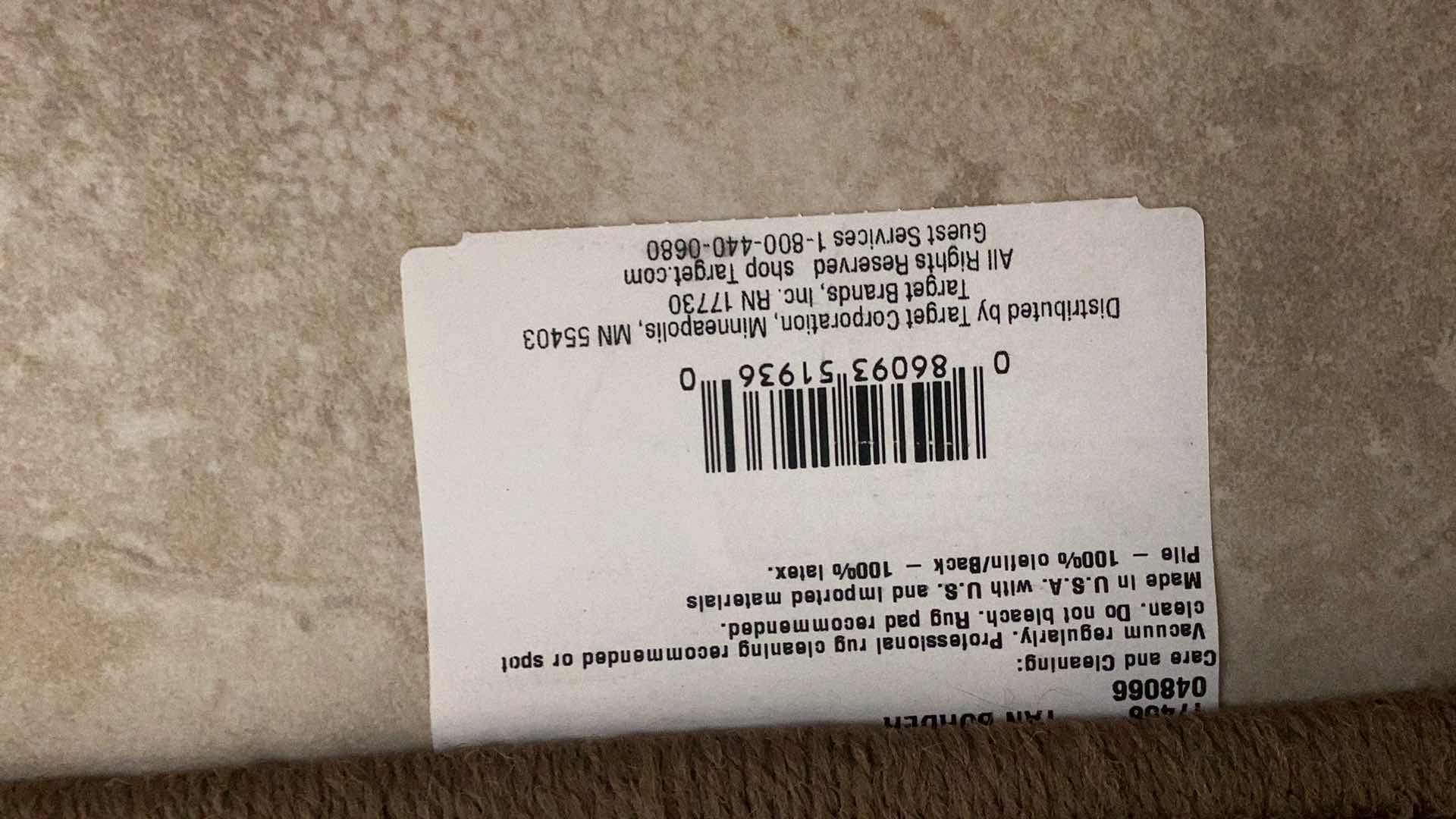 Photo 1 of AREA RUG 48” X 66”