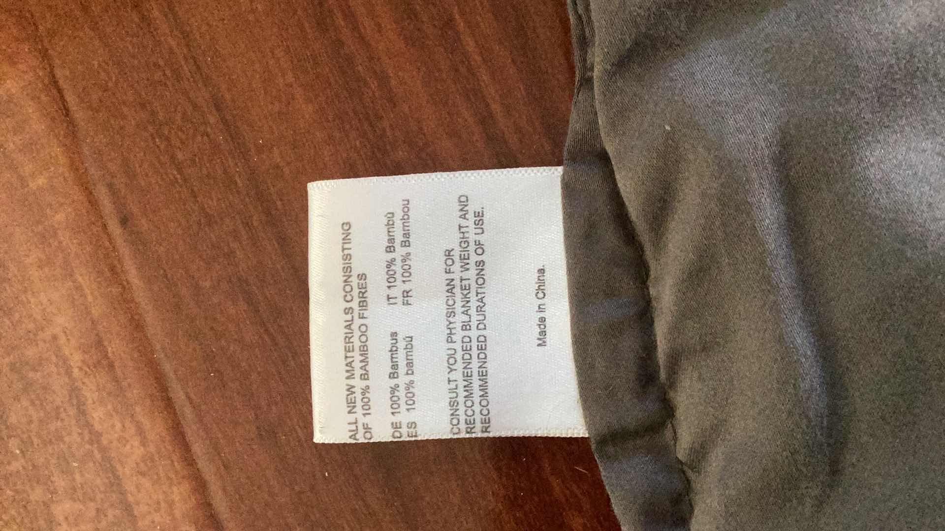 Photo 1 of 100%BAMBOO WEIGHTED BLANKET 70” X 48”