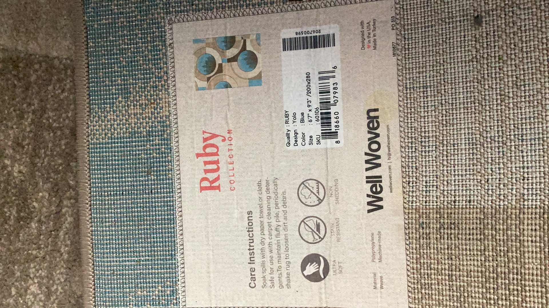 Photo 1 of LARGE GEOMETRIC RUG 111” X 79”