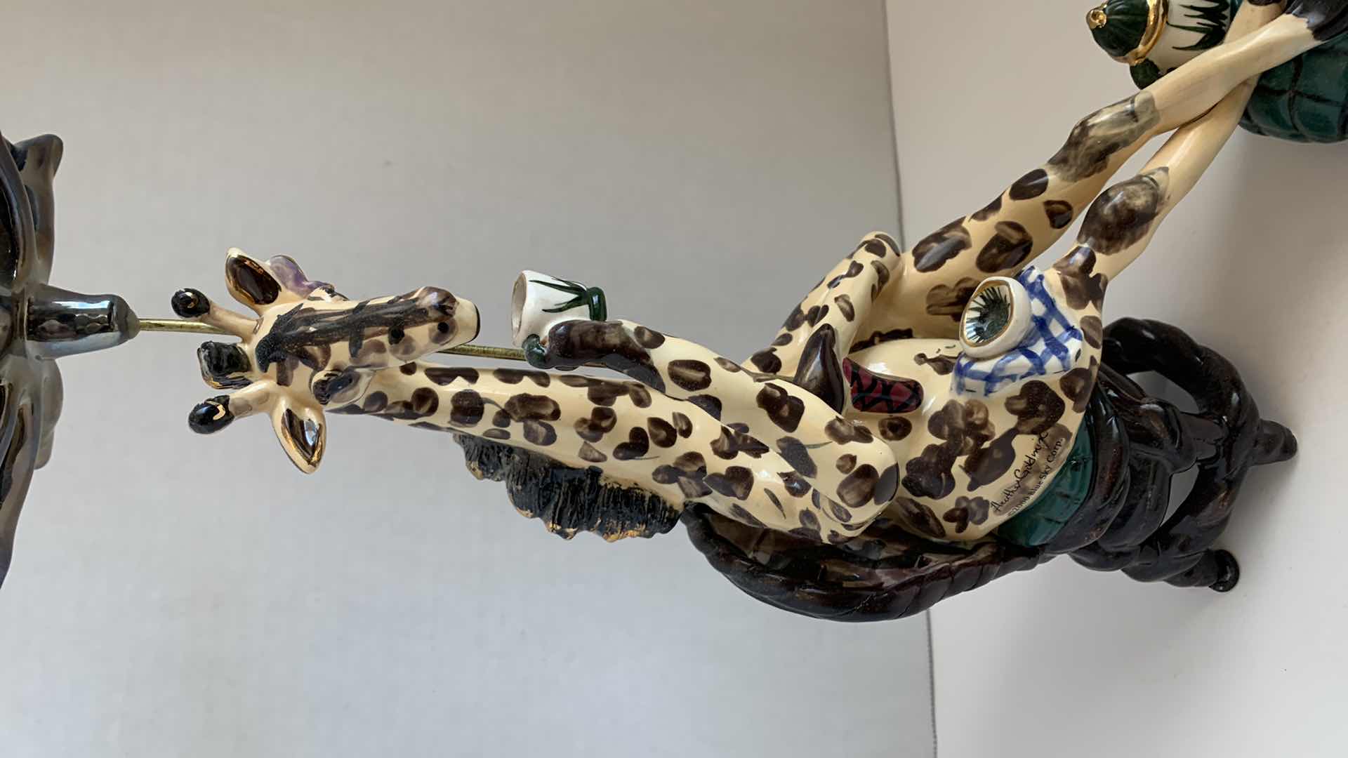 Photo 1 of BLUE SKY CLAYWORKS GIRAFFE CANDLE HOLDER 14" TALL