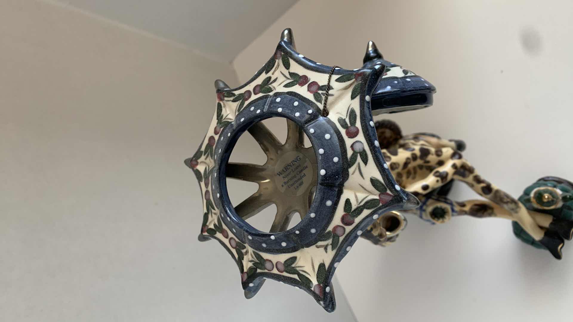 Photo 1 of BLUE SKY CLAYWORKS GIRAFFE CANDLE HOLDER 14" TALL