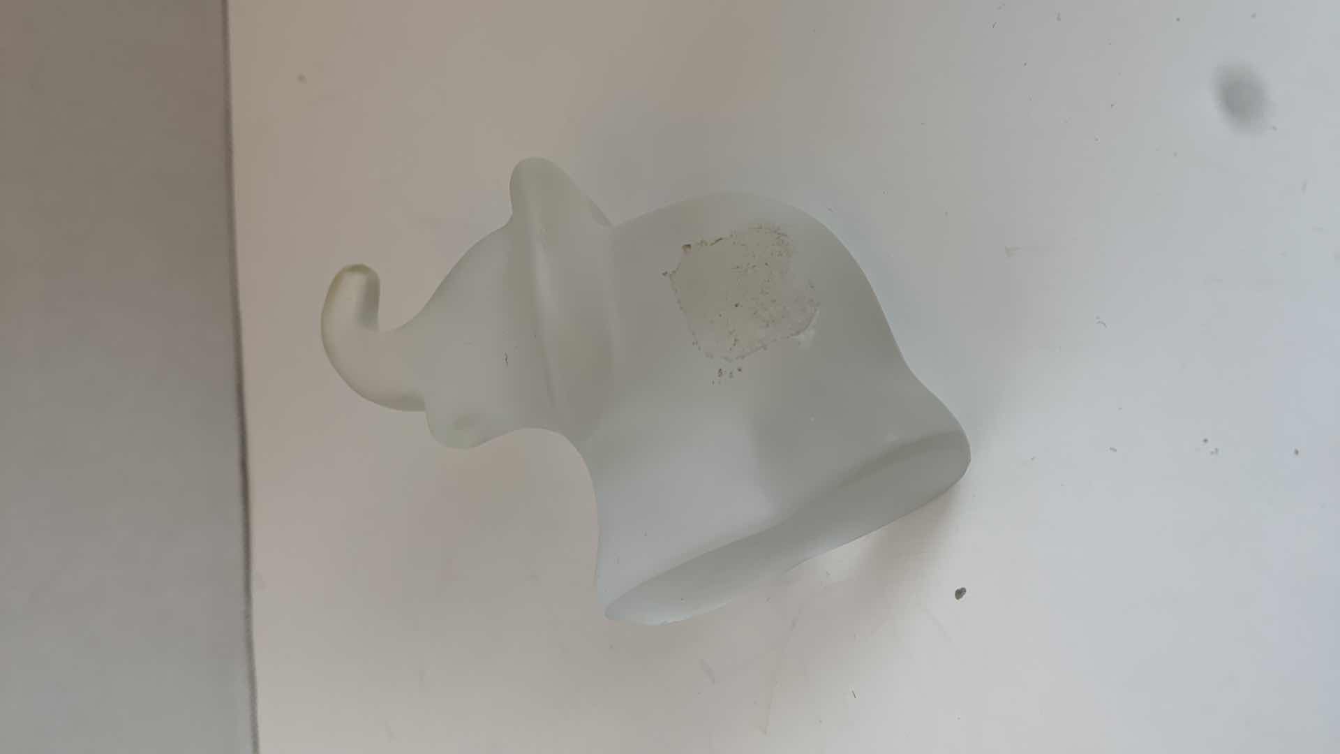 Photo 1 of FROSTED CRYSTAL ELEPHANT 3" TALL