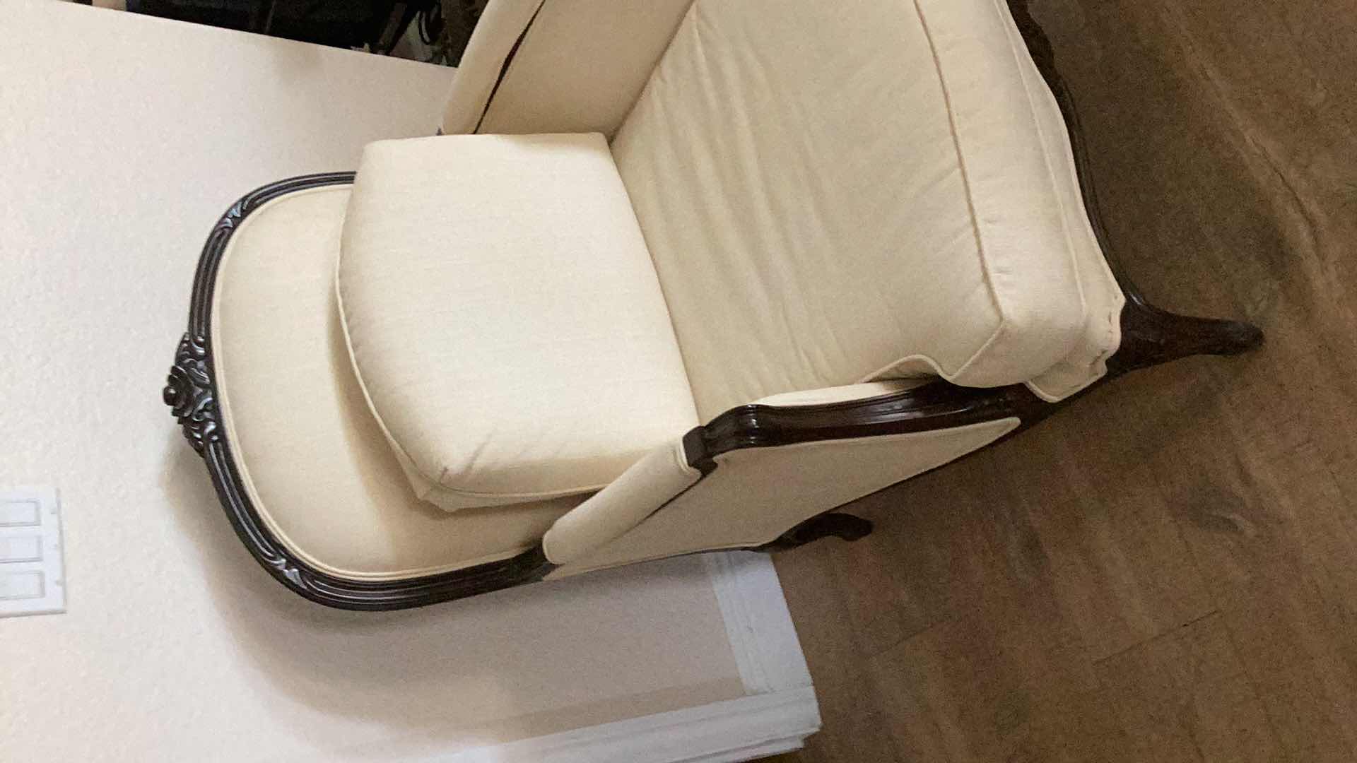 Photo 1 of LOUIS XVI STYLE HICKOY CARVED OVERSIZED CHAIR