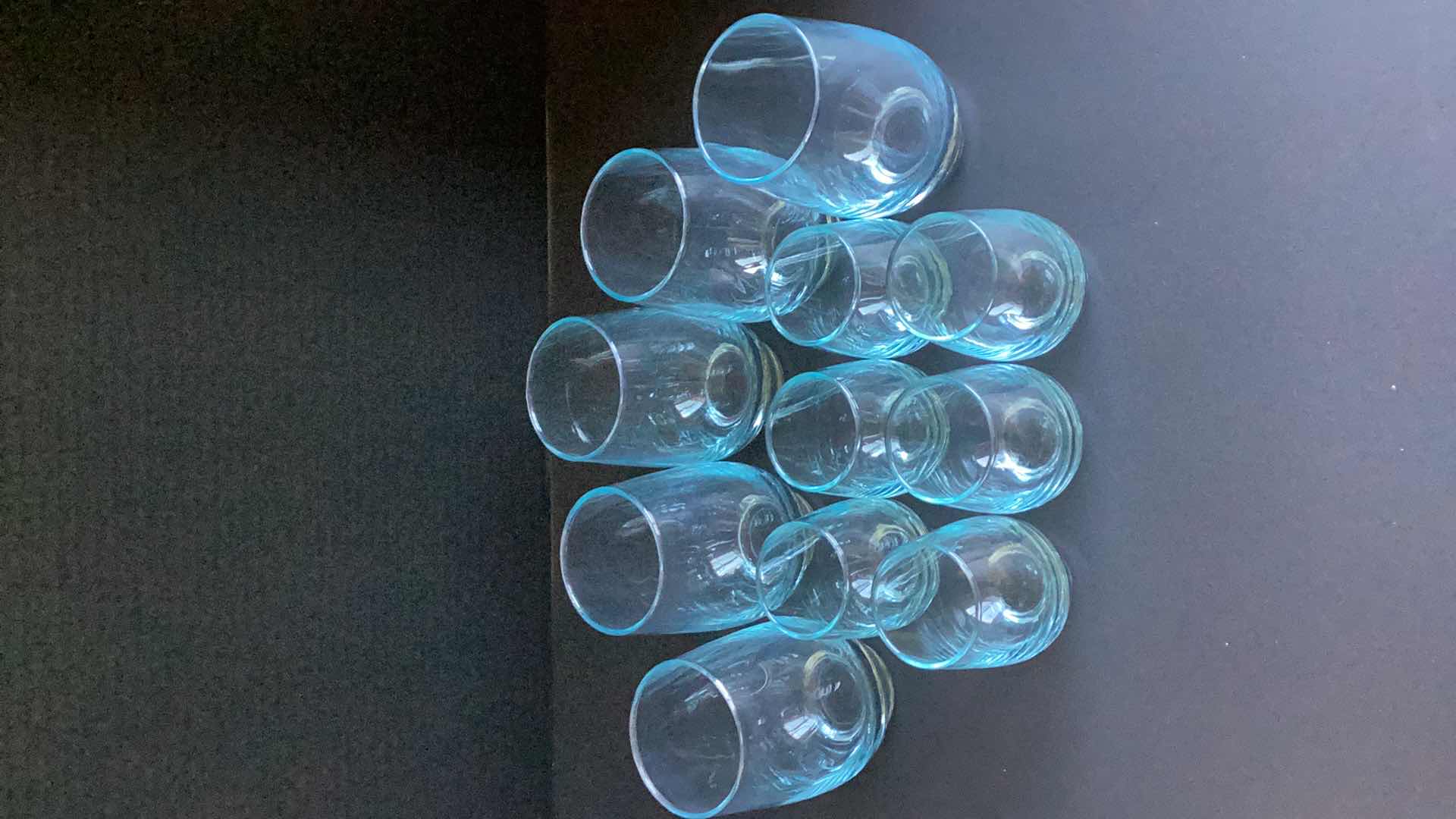 Photo 1 of 11 BLUE TINTED CLEAR GLASSES