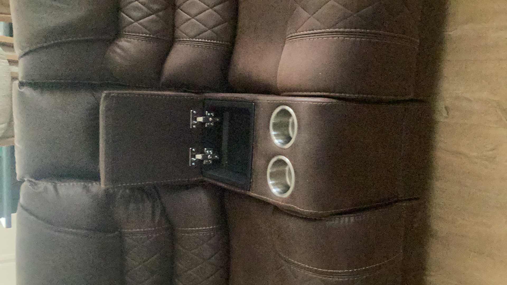 Photo 1 of LEATHER RECLINING LOVE SEAT 