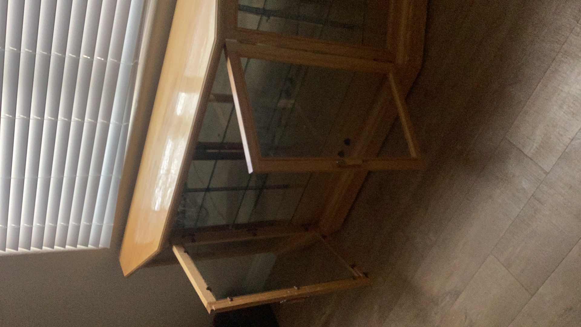 Photo 1 of HAND MADE CURIO CABINET 62” X 13” H 34”