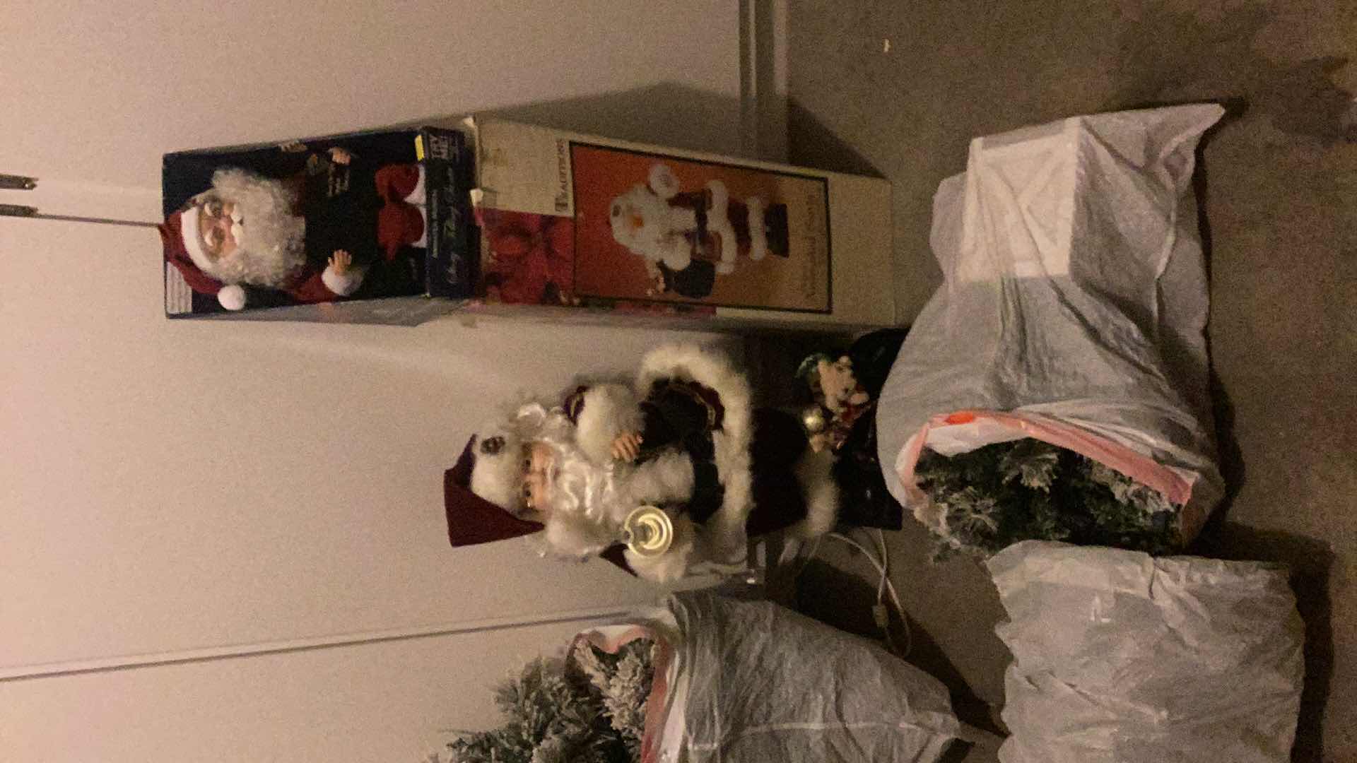 Photo 1 of CHRISTMAS ITEMS SANTAS AND TREES