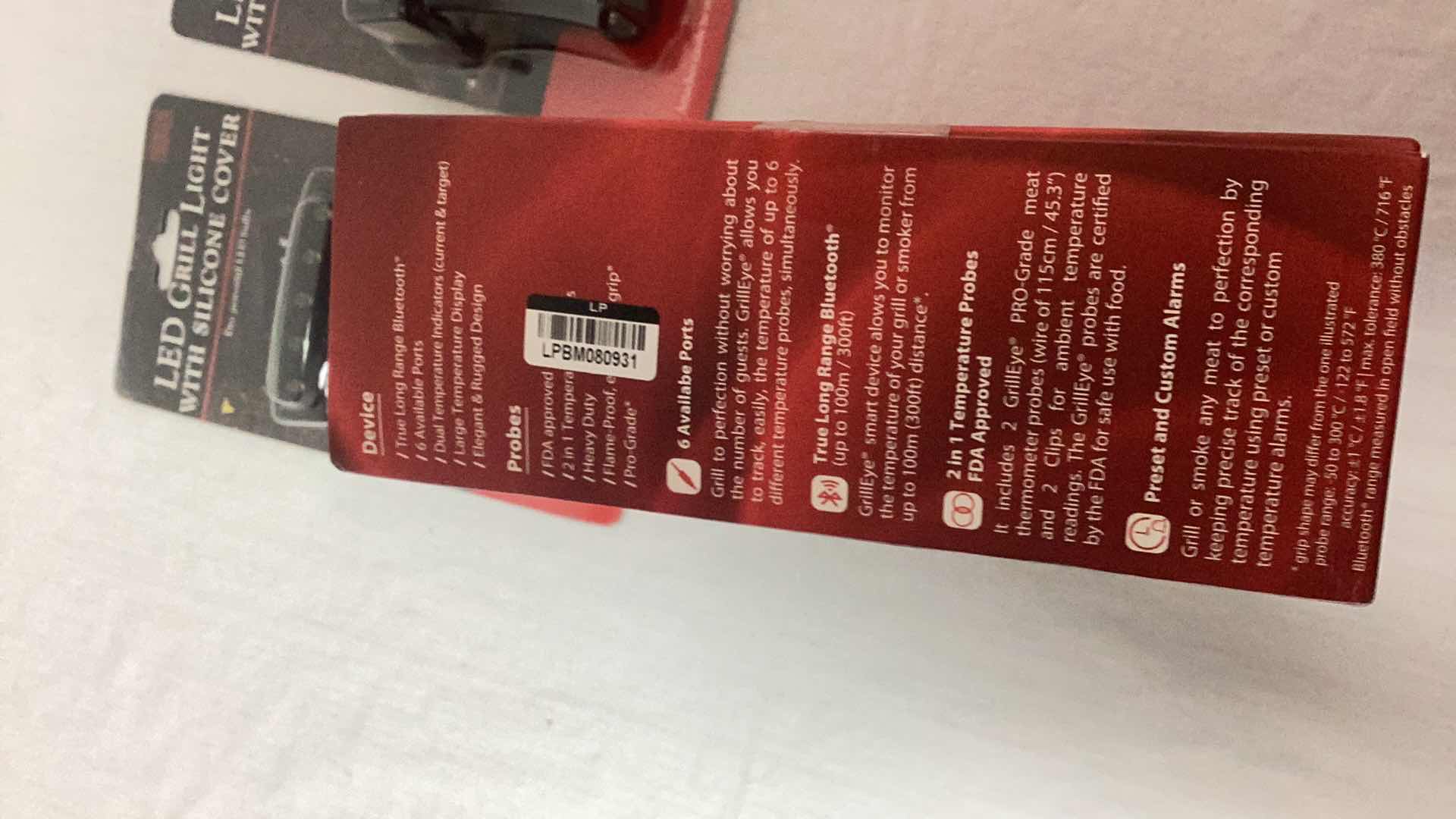 Photo 1 of GRILLE EYE SMART BLUETOOTH THERMOMETER AND TWO LED GRILL LIGHT FACTORY SEALED
